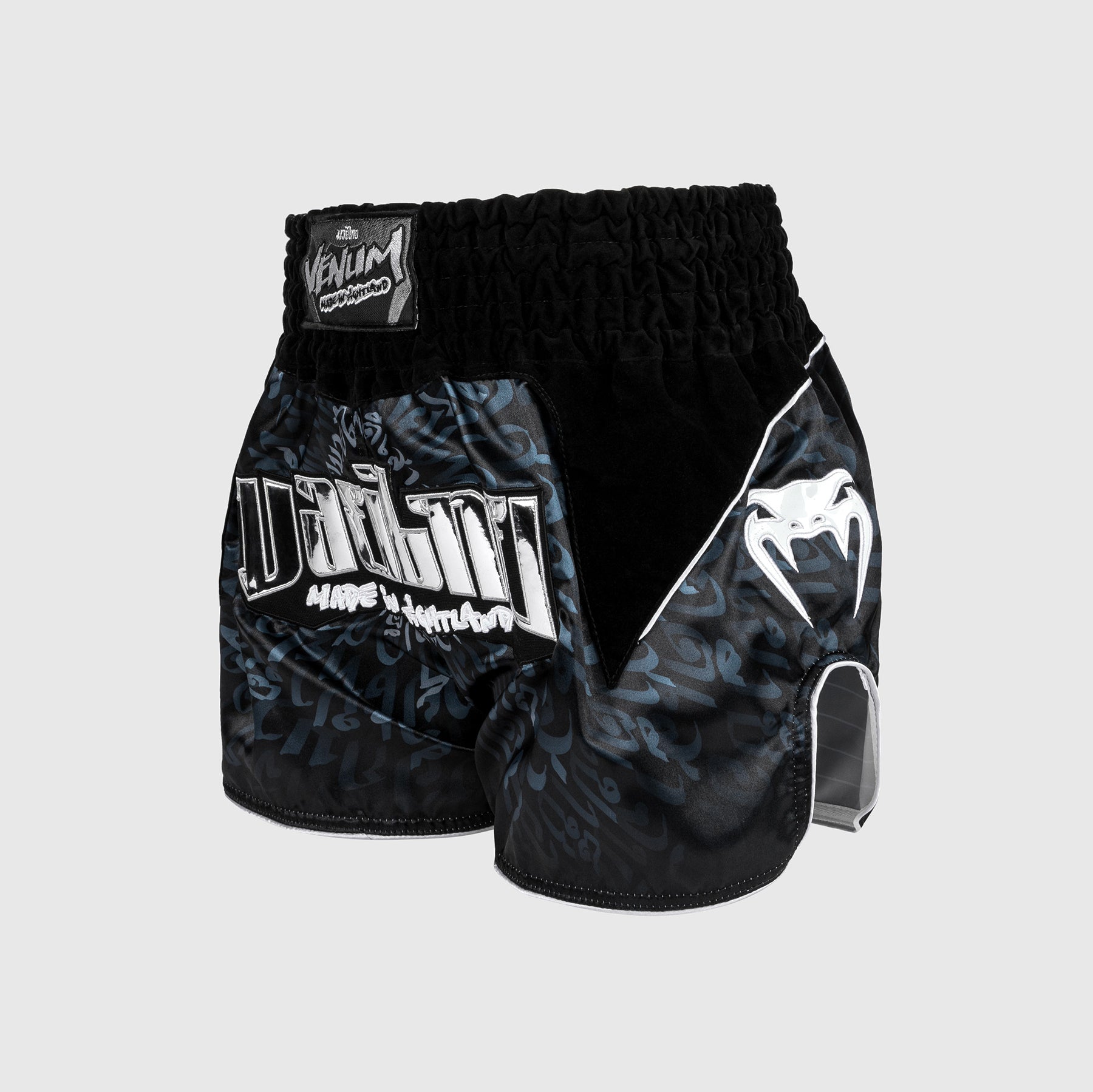 Short de Muay Thai Venum Attack - Noir/Argent - product-type_Shorts de Muay Thai