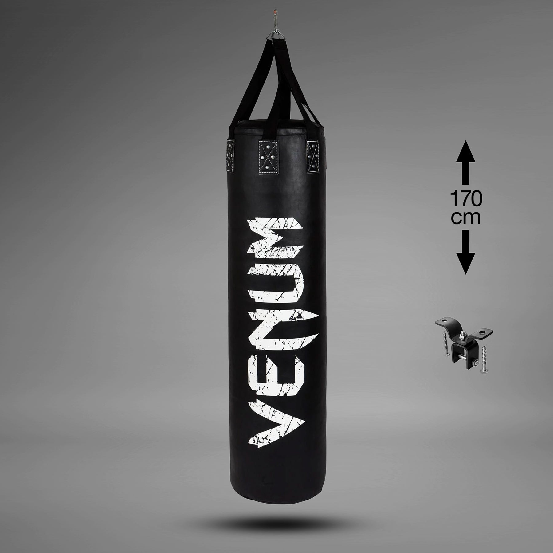 Sac de Frappe Venum Challenger + Crochet de Fixation - Plein - 170cm - Noir/Blanc - product-type_Sacs de frappe