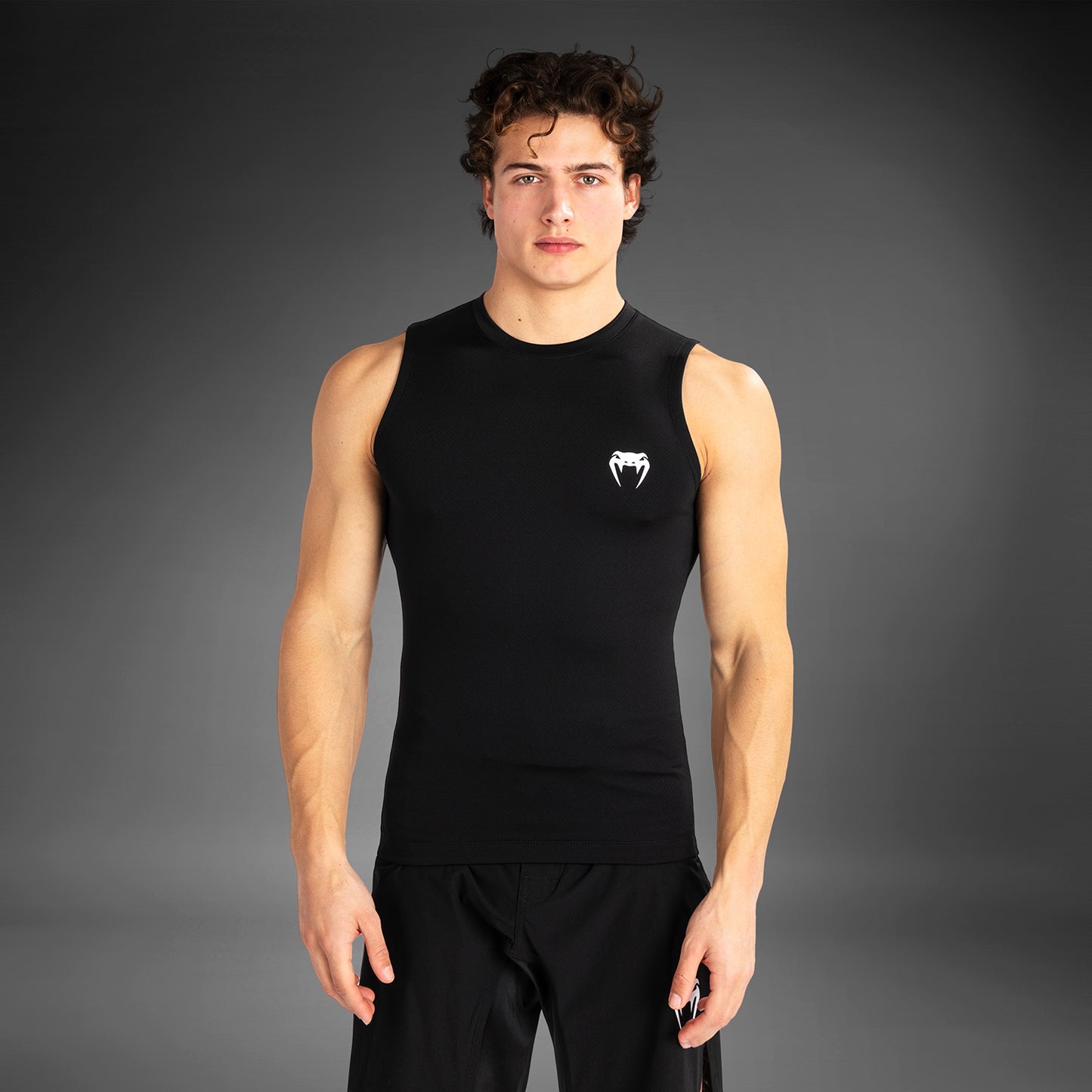 Rashguard sans manches pour hommes Venum Contender - Noir/Blanc - product-type_T-Shirts de Compression