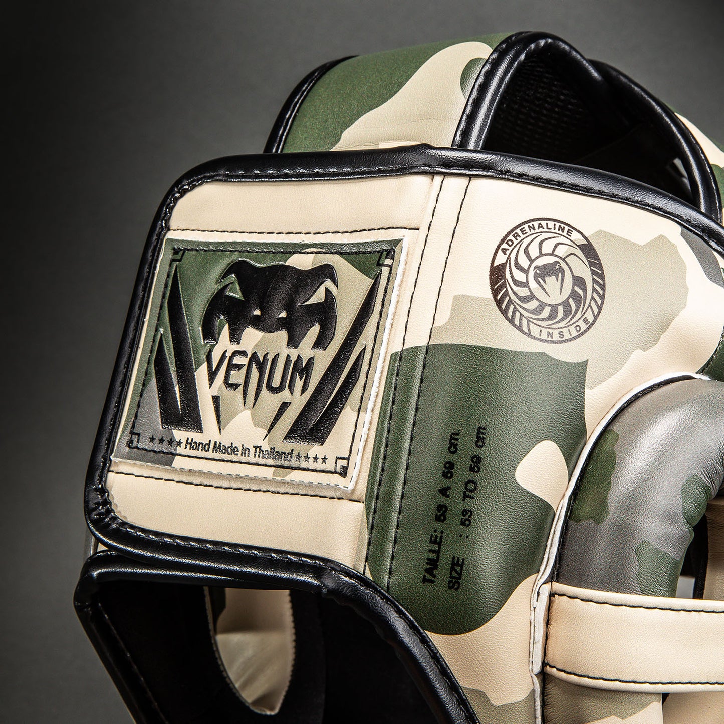 Casque de protection Venum Elite Camo – Kaki/Blanc Cassé