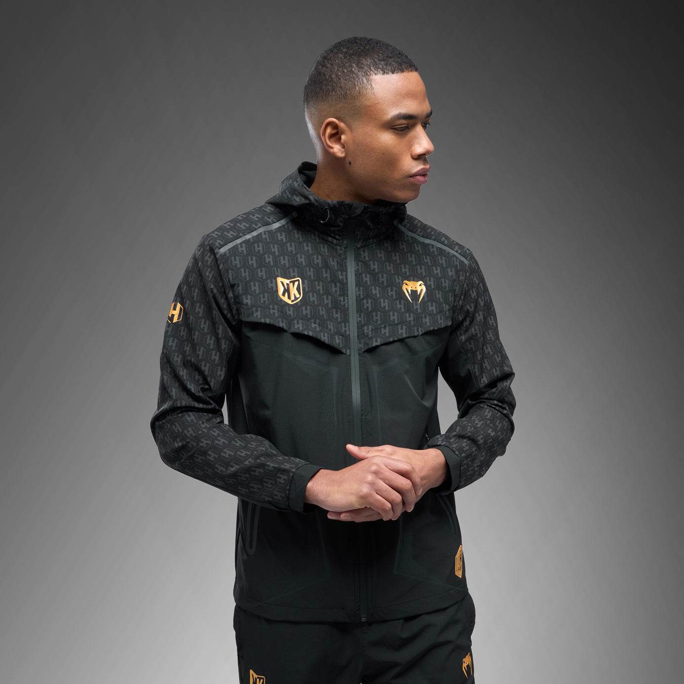 Survêtement complet (veste + pantalon) FK x Venum Hexagone MMA - Noir/Doré - product-type_Pack de produits