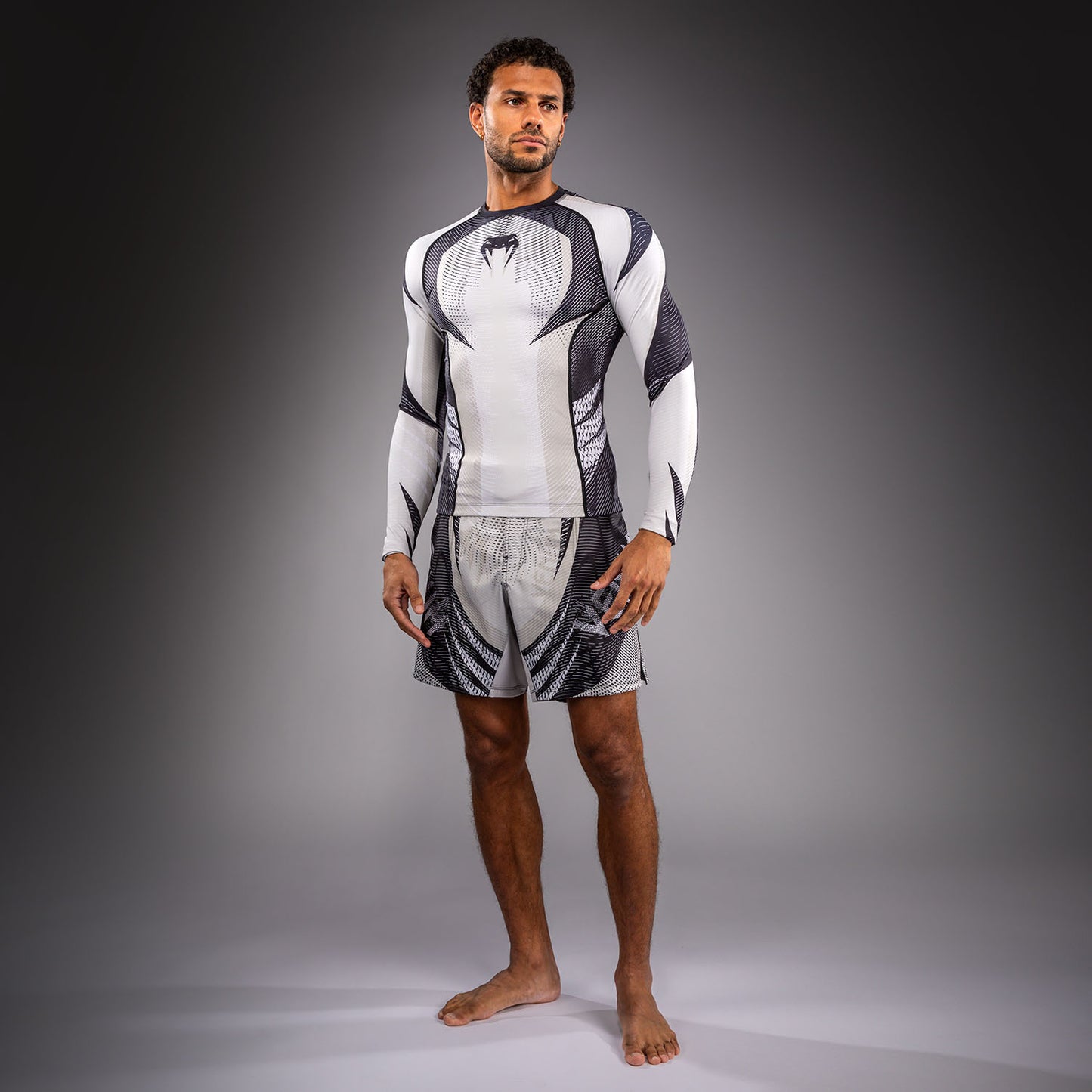 Rashguard à Manches Longues Venum Galactic 3.0 - Blanc Cassé/Noir