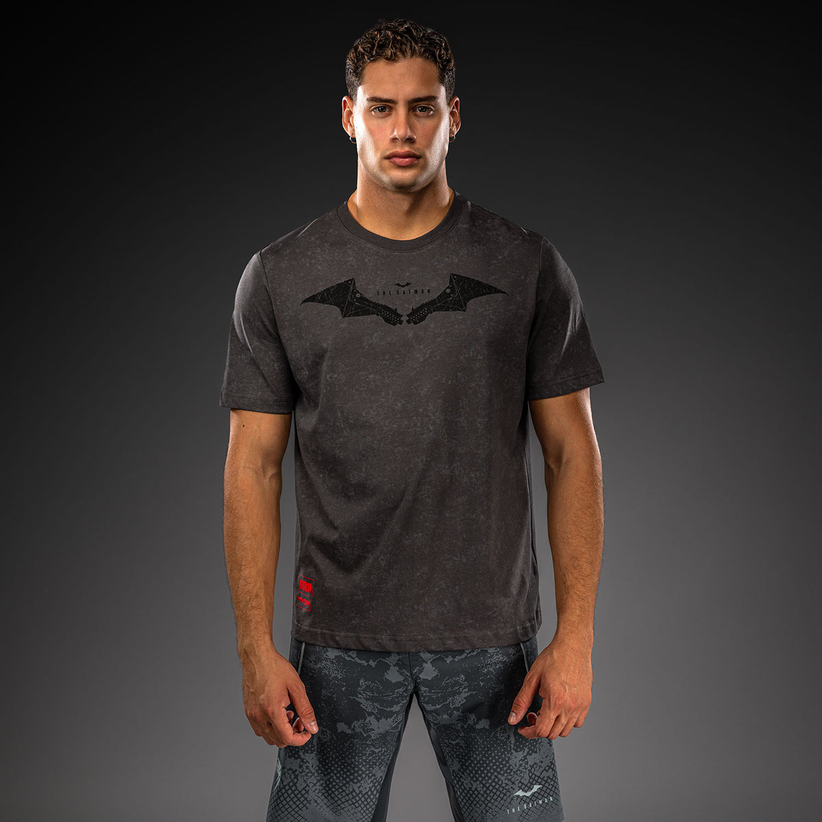 T-shirt en coton Venum x Batman - Gris/Noir/Rouge