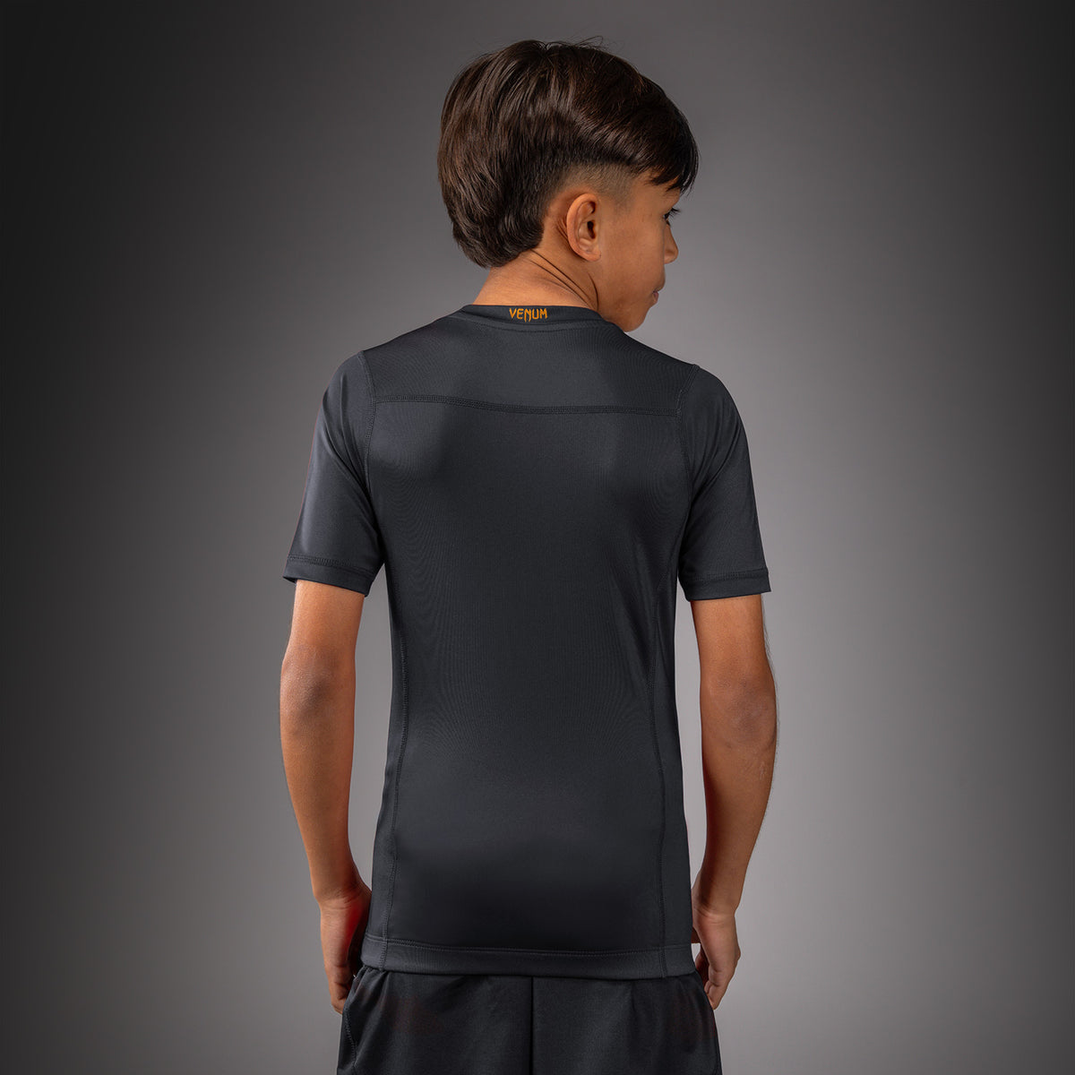 Rashguard manches courtes pour Enfant Venum Attack - Noir/Or