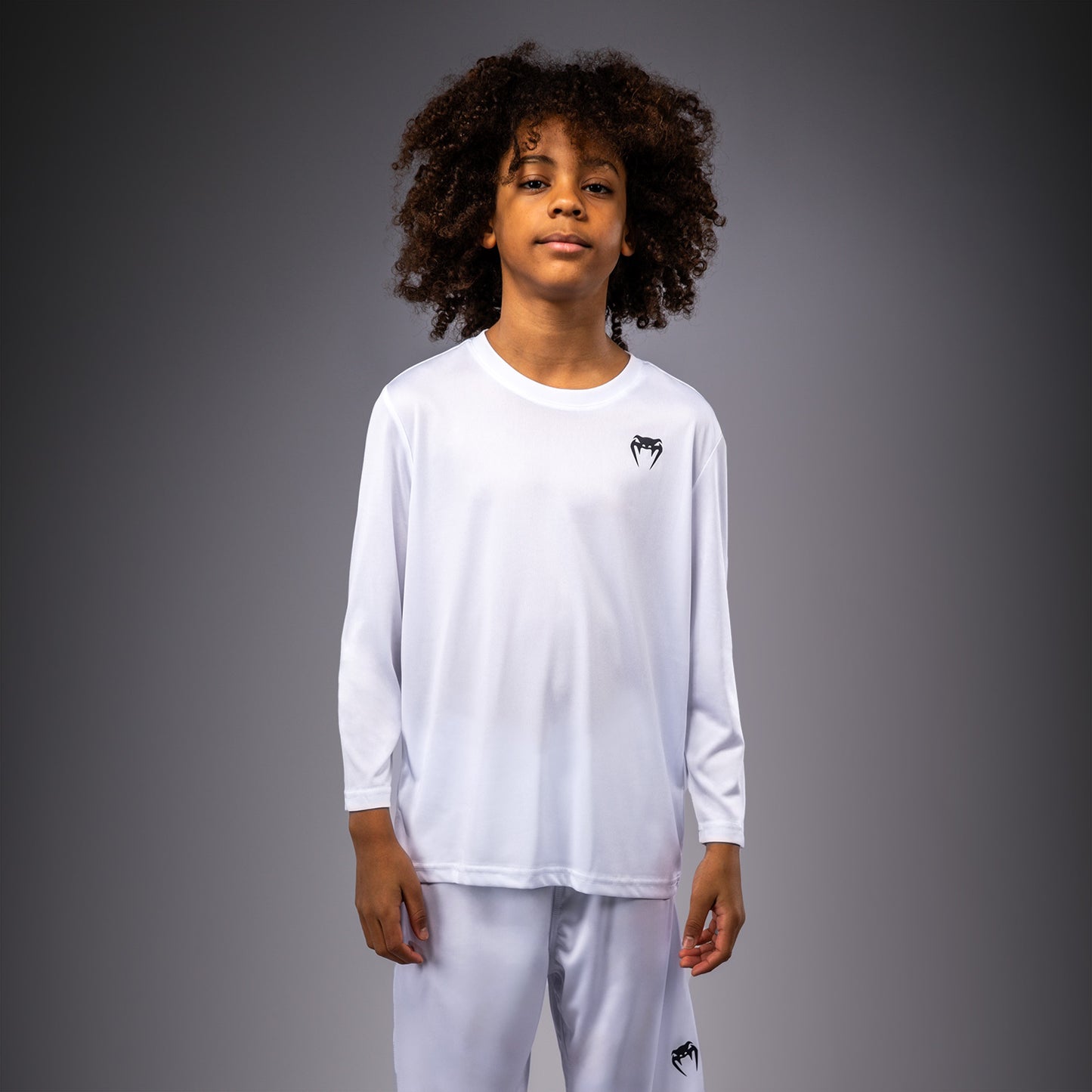 T-shirt à manches Longues pour Enfant Venum Lineup - Blanc/Noir - product-type_T-Shirts Dry Tech