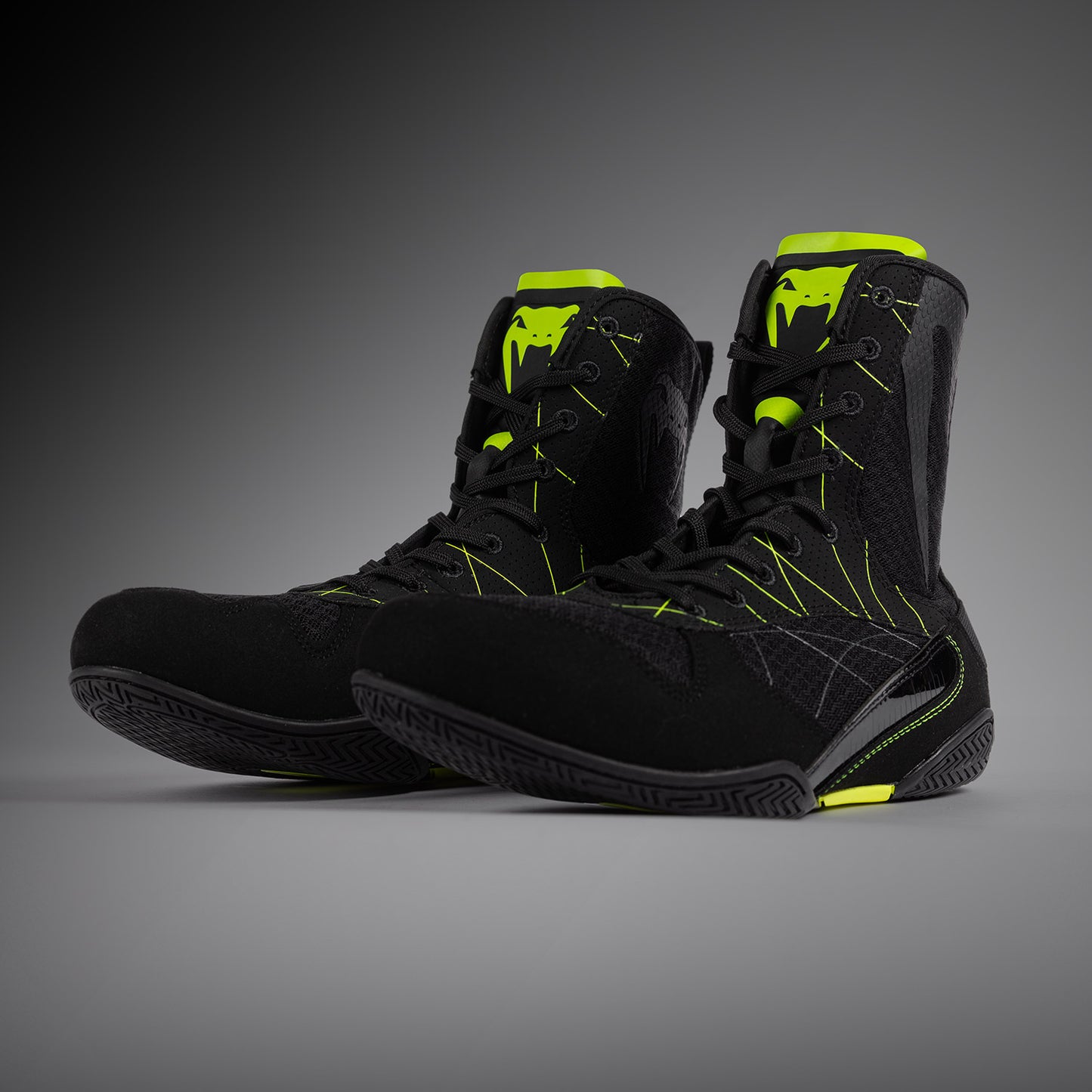 Chaussures de boxe Venum Training Camp 4.0 - Noir/Vert fluo - product-type_Chaussures de boxe