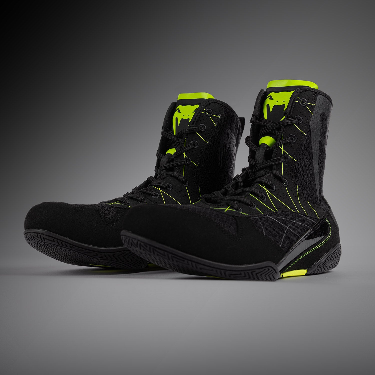 Chaussures de boxe Venum Training Camp 4.0 - Noir/Vert fluo - product-type_Chaussures de boxe