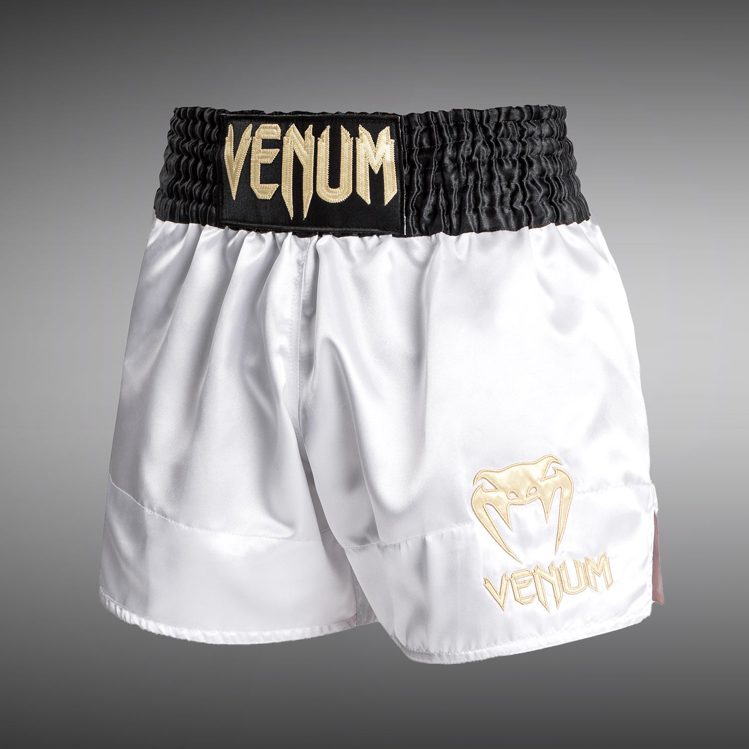 Venum Classic Short Muay Thai - Noir/Blanc/Or - product-type_Shorts de Muay Thai