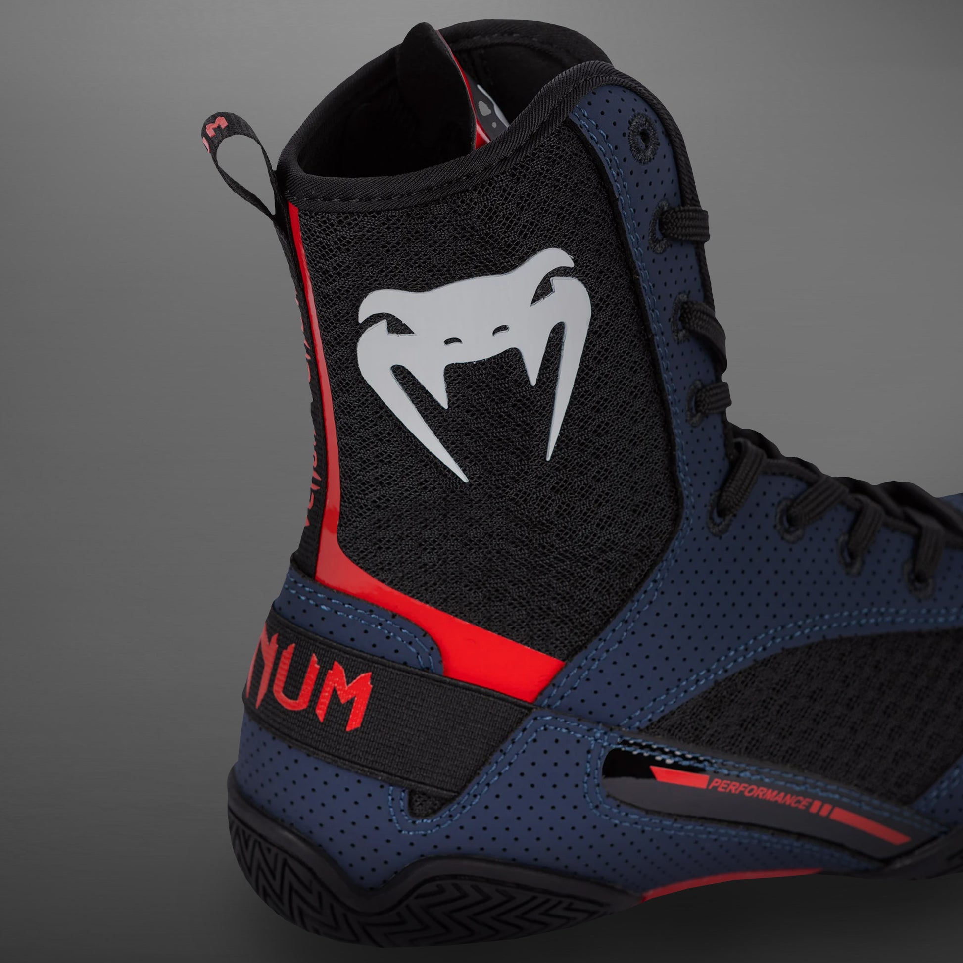 Chaussures de Boxe Venum Elite - Bleu Marine/Noir/Rouge - product-type_Chaussures de boxe