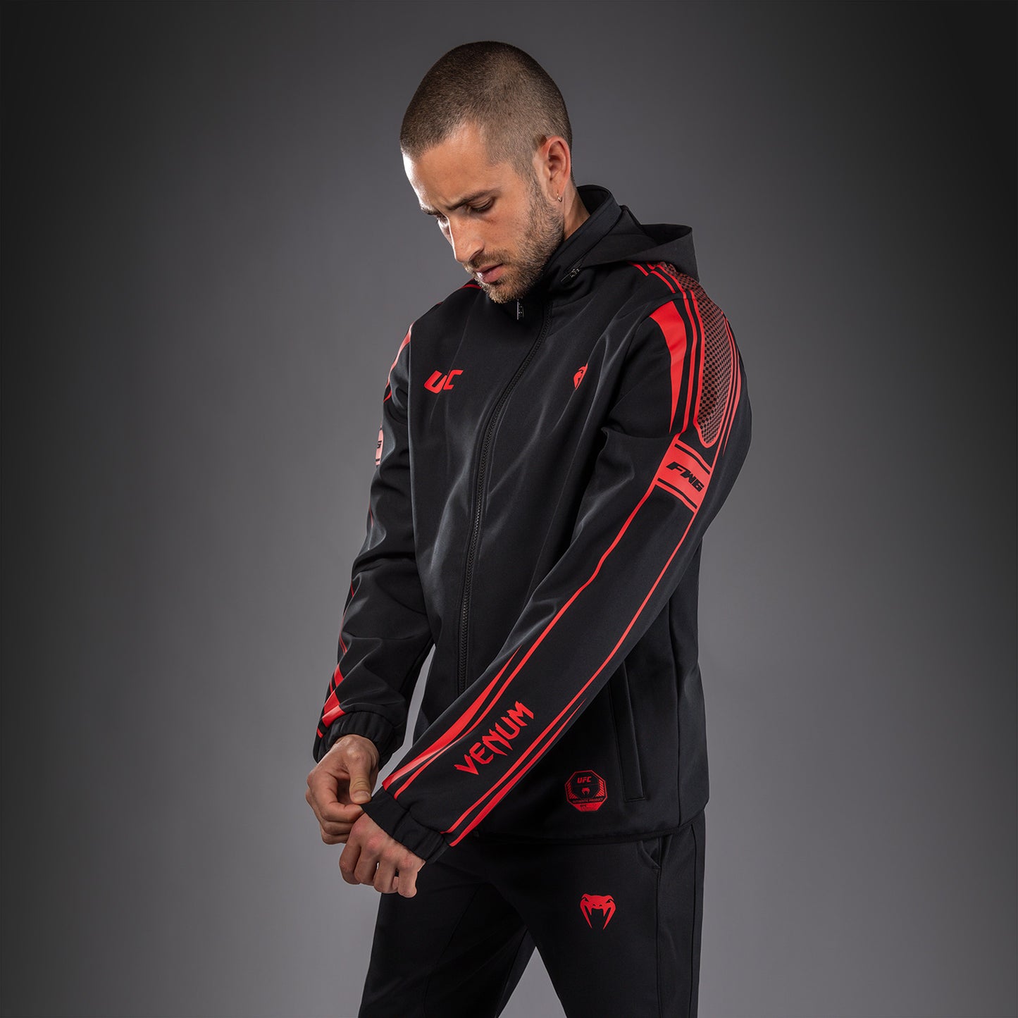 Sweat à Capuche Zippé pour Homme Venum UFC Unity by Venum Authentic Fight Week - Noir