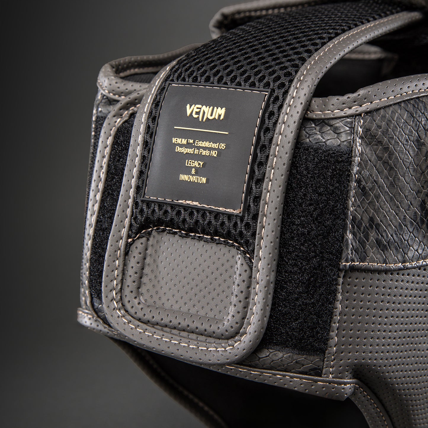 Casque de Protection Venum Impact Evo Scales – Gris Foncé - product-type_Casques de boxe