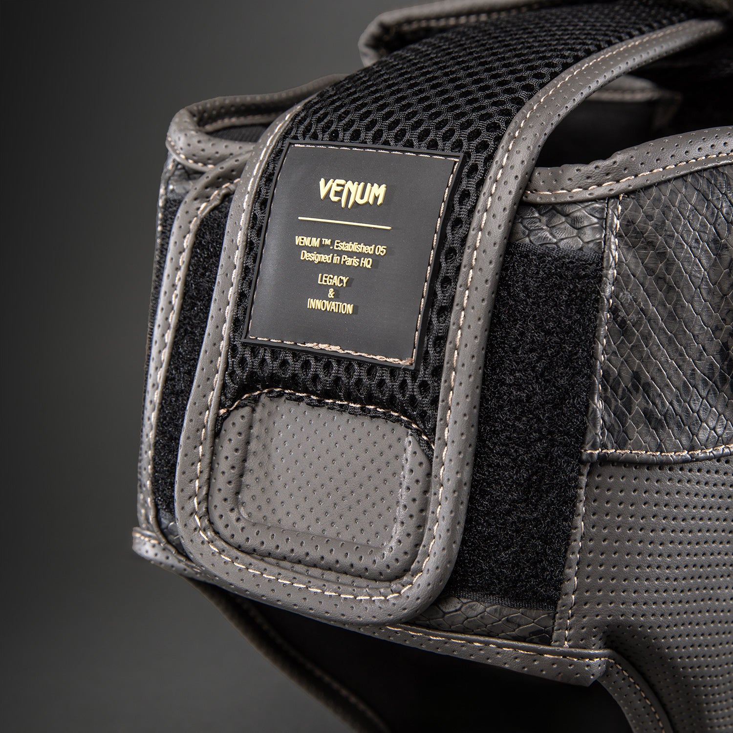 Casque de Protection Venum Impact Evo Scales – Gris Foncé - product-type_Casques de boxe