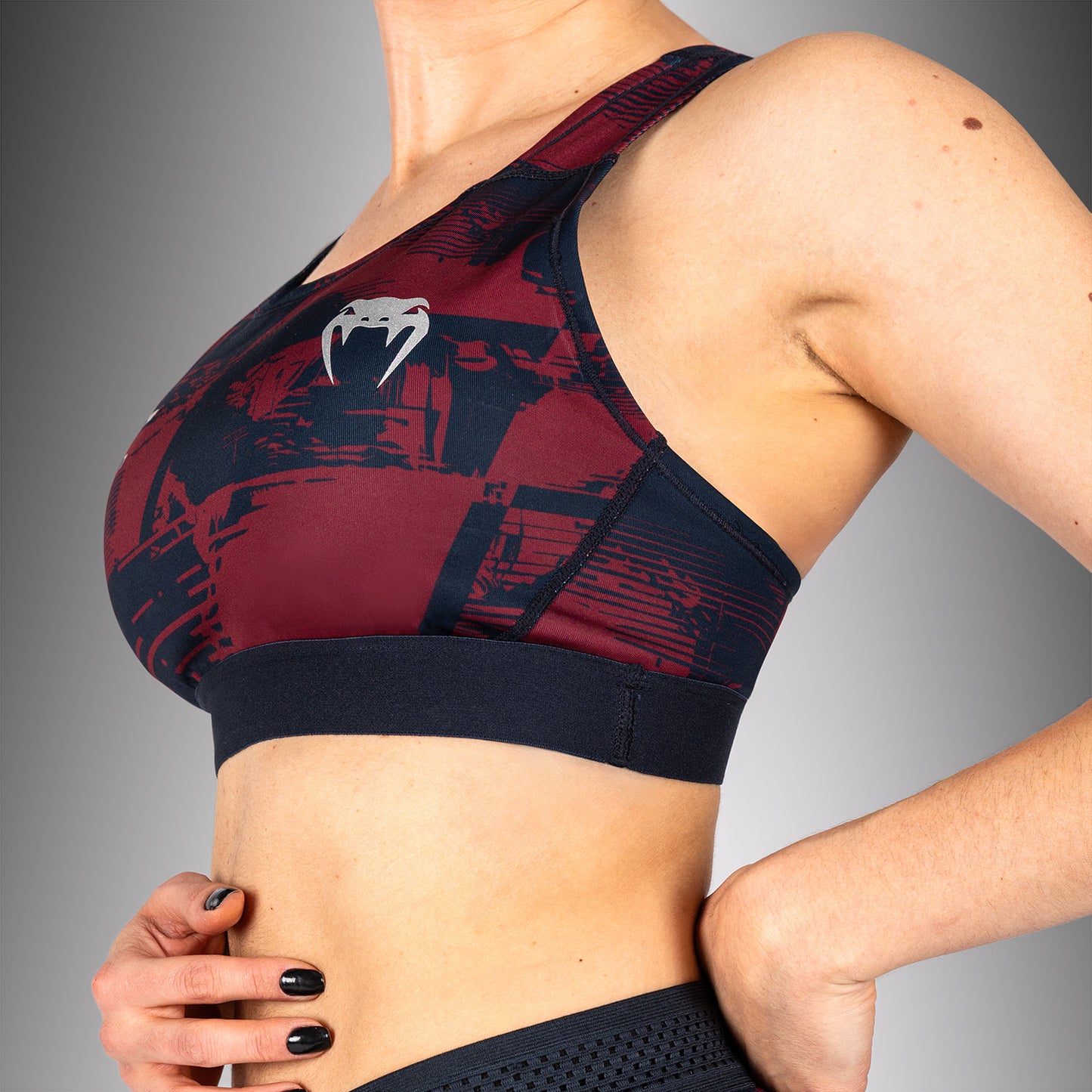Brassière de sport Femme UFC Zenith by Venum Authentic Fight Week - Bleu marine/Bordeaux/Argent - product-type_Brassières de sport