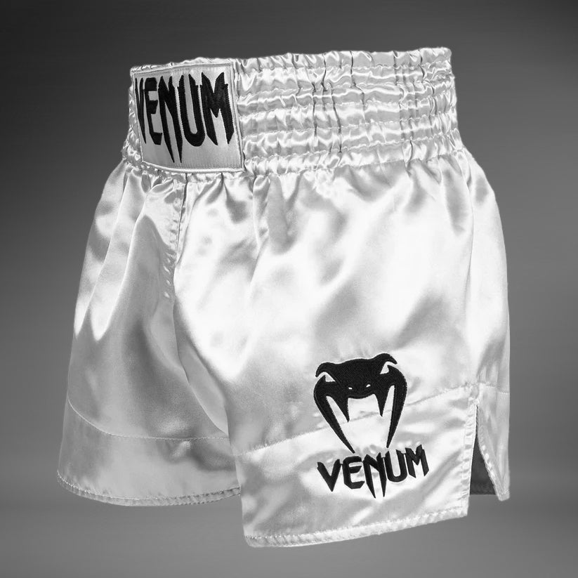 Short de Muay Thai Venum Classic - Argent/Noir - product-type_Shorts de Muay Thai