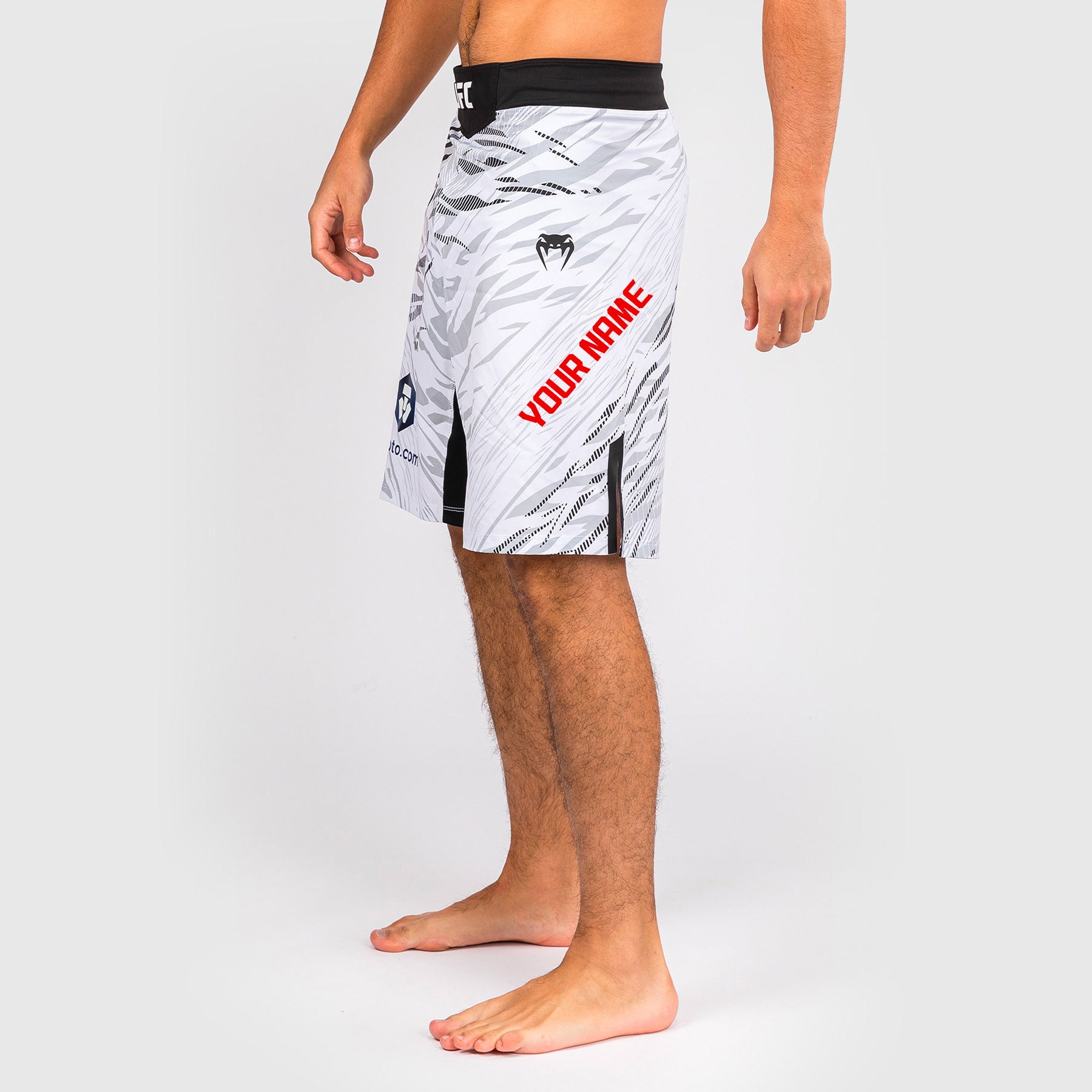 Shorts de Combat pour Hommes UFC Fusion by Venum Personnalisé Authentic Fight Night - Coupe Longue - Blanc - product-type_Shorts de MMA