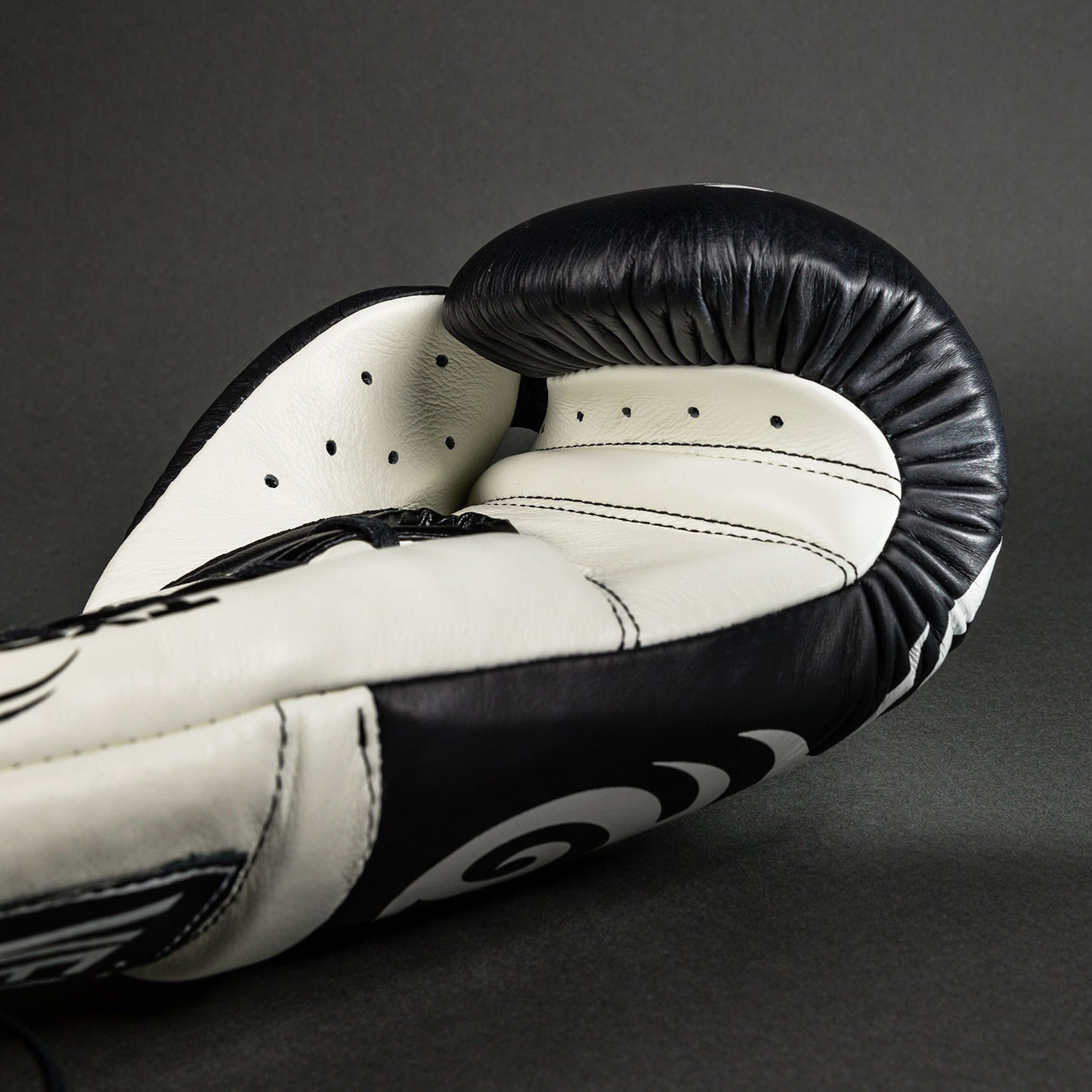 Gants de Boxe Pro Venum Giant 2.0 Mike Tyson avec Lacets - Noir Profond/Blanc Optique