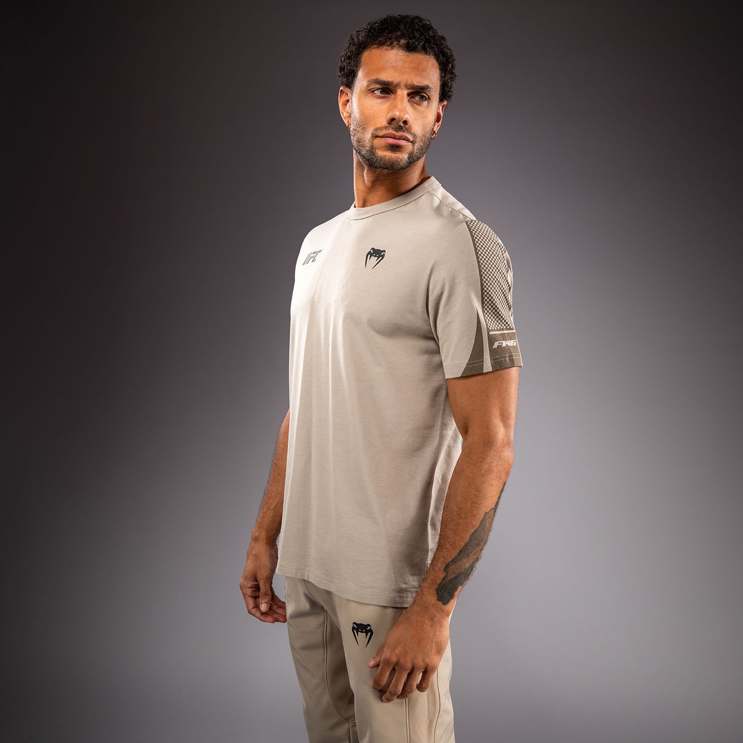 T-shirt à Manches Courtes pour Homme Venum UFC Unity by Venum Authentic Fight Week - Sable