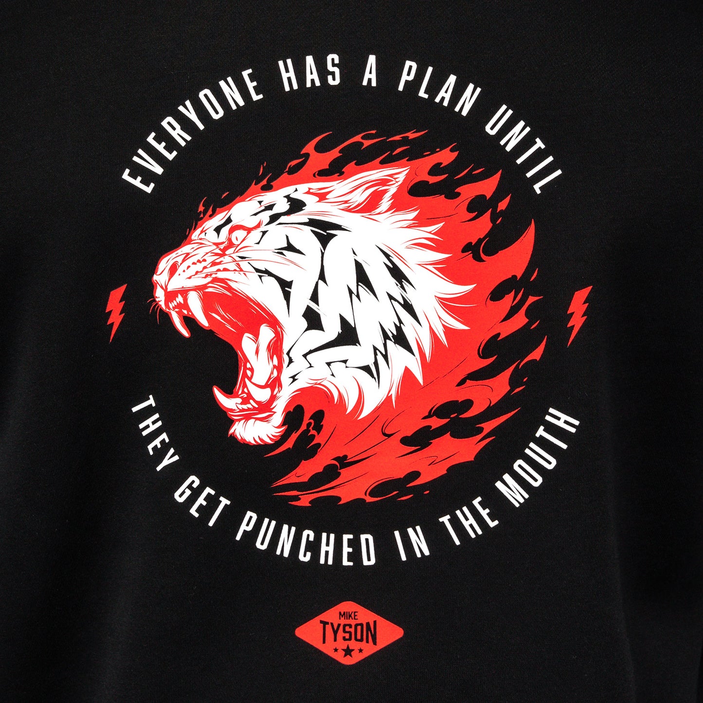 Sweat à capuche Venum x Mike Tyson Tiger - Noir Profond/Rouge Intense