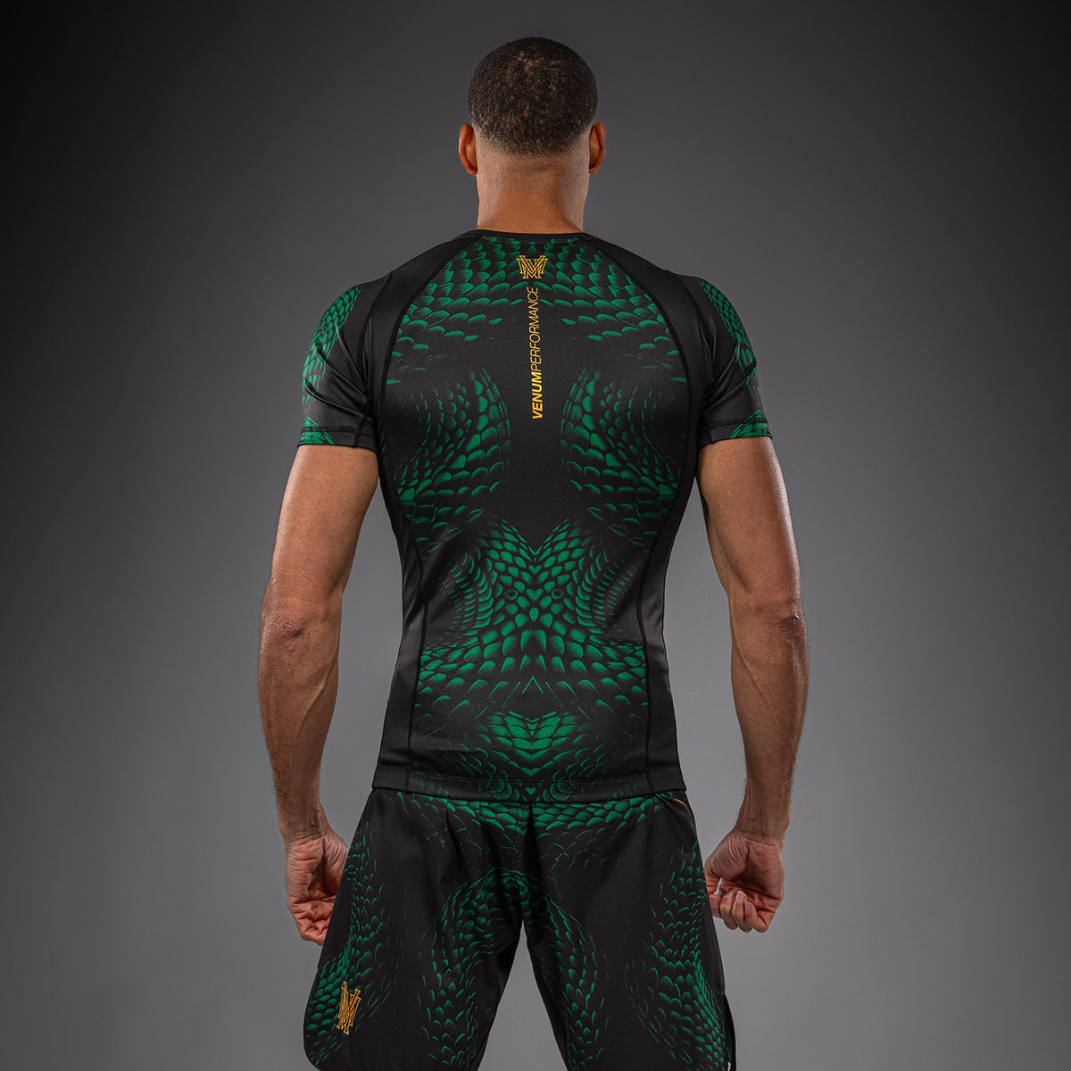 Rashguard à Manches Courtes Venum Matupa - Noir/Vert/Or - product-type_T-Shirts de Compression