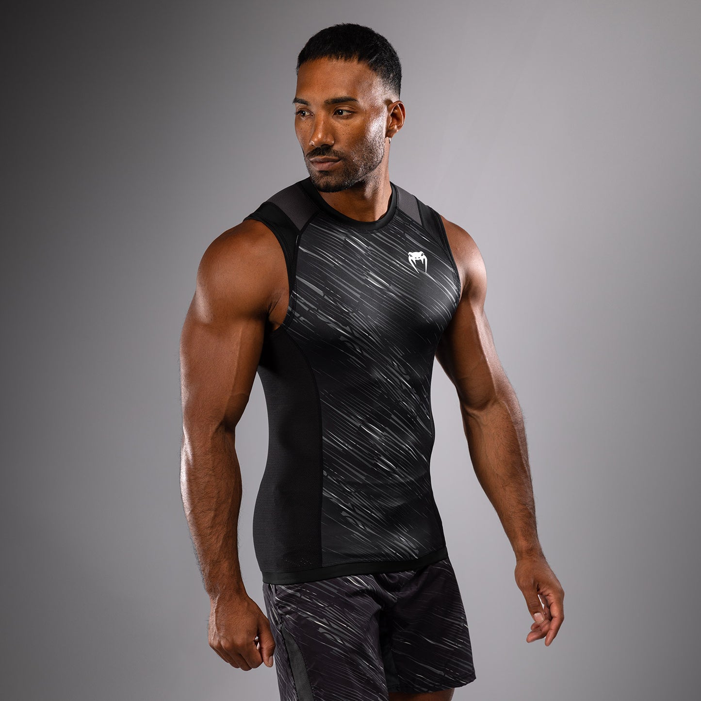 Rashguard Sans Manches Venum Rapid - Noir/Gris Orage - product-type_T-Shirts de Compression