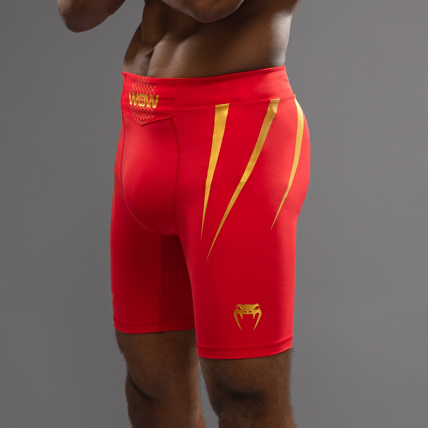 Short de Compression Venum x WOW FC - Rouge/Or - product-type_Shorts de compression