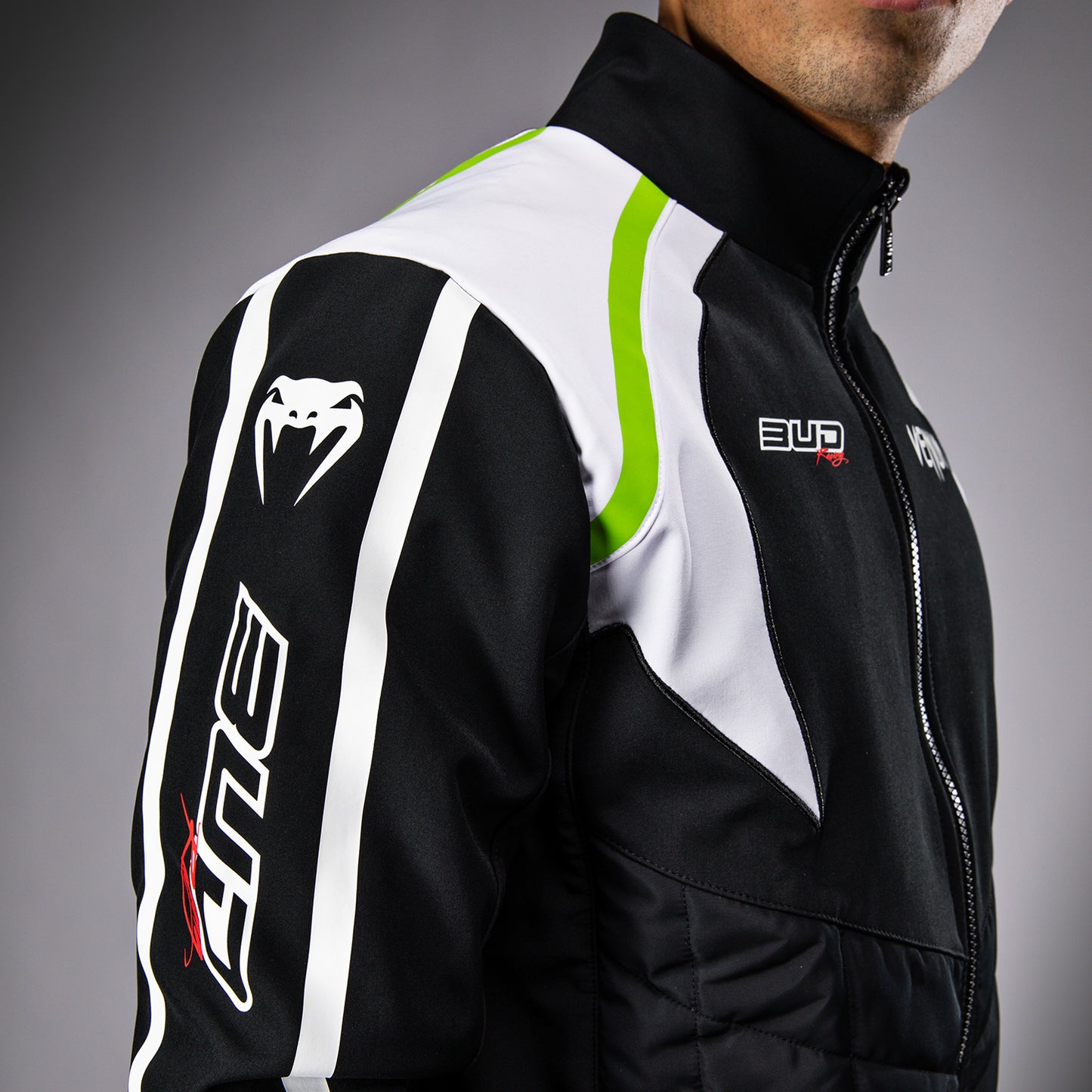Veste pour Hommes Venum x Bud Racing - Noir/Blanc/Citron Vert - product-type_Vestes