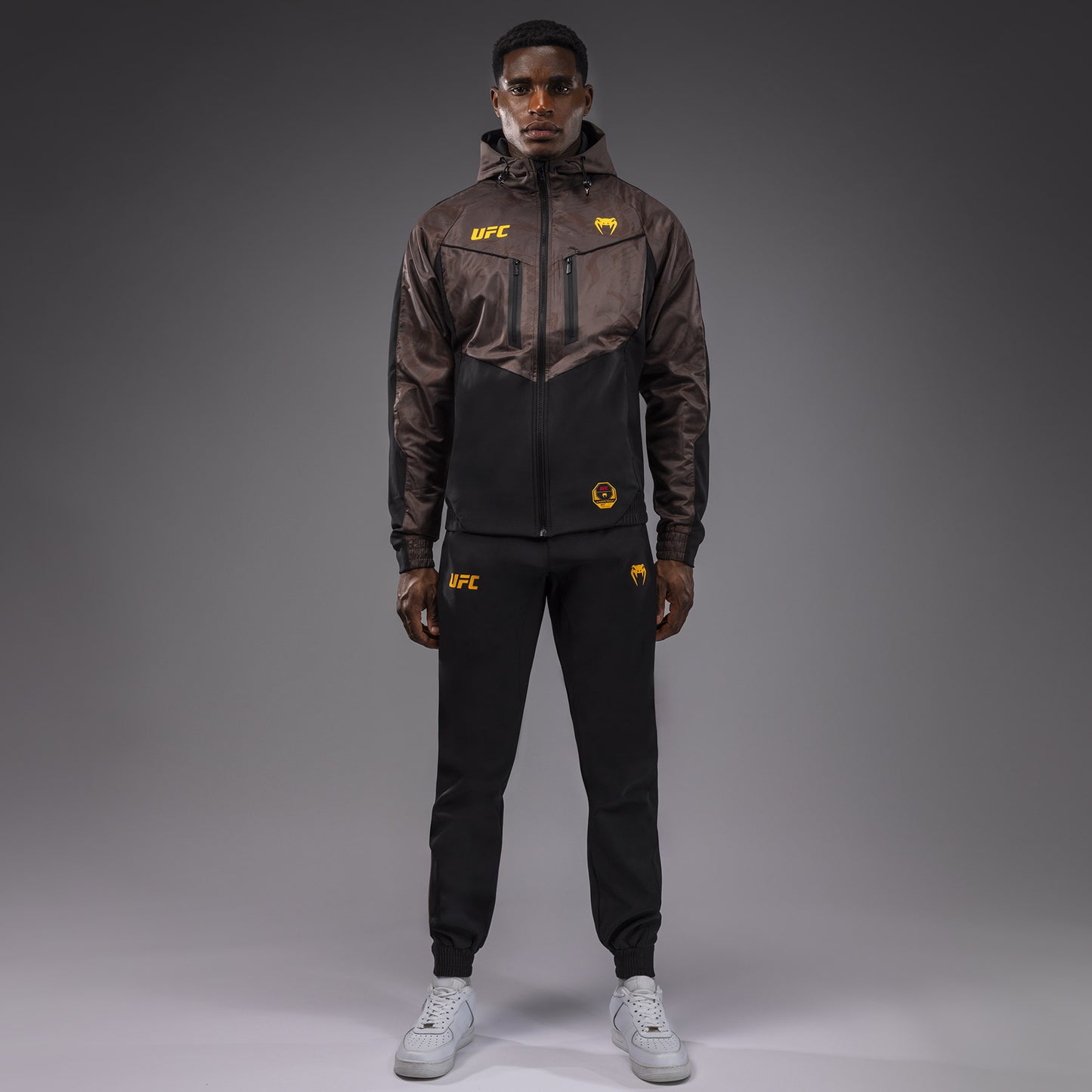 Veste à Capuche Zippé pour Hommes UFC Fusion by Venum Fight Week - Marron Terrestre - product-type_Vestes
