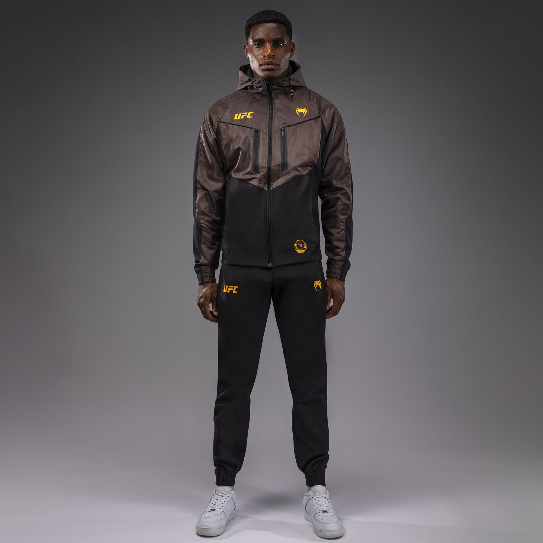 Veste à Capuche Zippé pour Hommes UFC Fusion by Venum Fight Week - Marron Terrestre - product-type_Vestes
