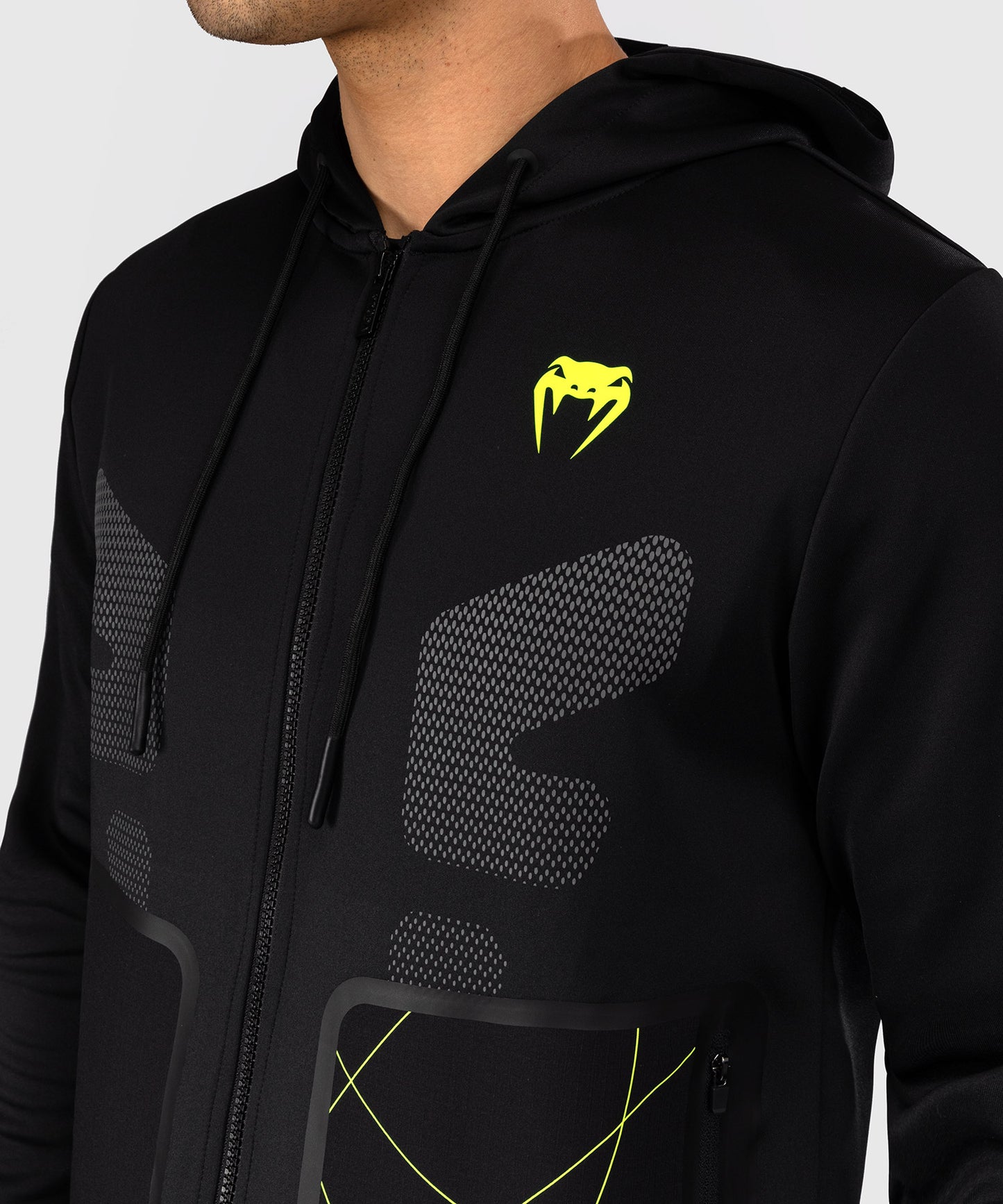 Sweat à capuche zippé Venum Training Camp 4.0 - Noir/Vert Fluo - product-type_Sweatshirts