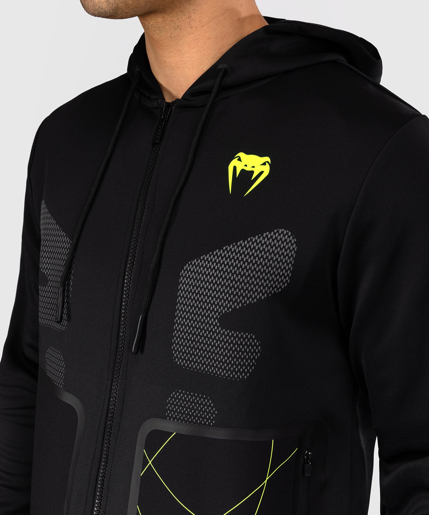 Sweat à capuche zippé Venum Training Camp 4.0 - Noir/Vert Fluo - product-type_Sweatshirts