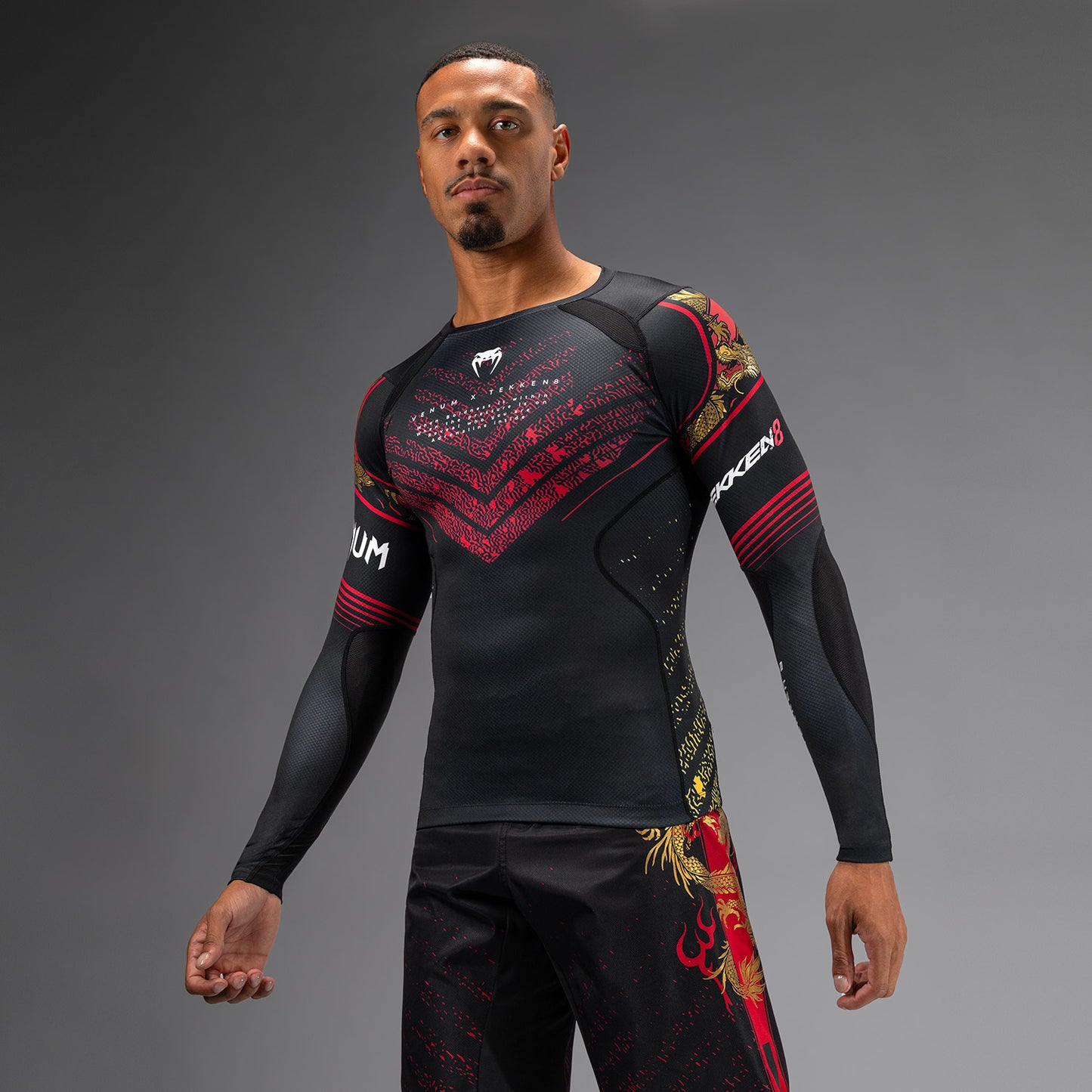 Rashguard Venum x TEKKEN 8 - Marshall Law - Noir/Rouge/Or - product-type_T-Shirts de Compression