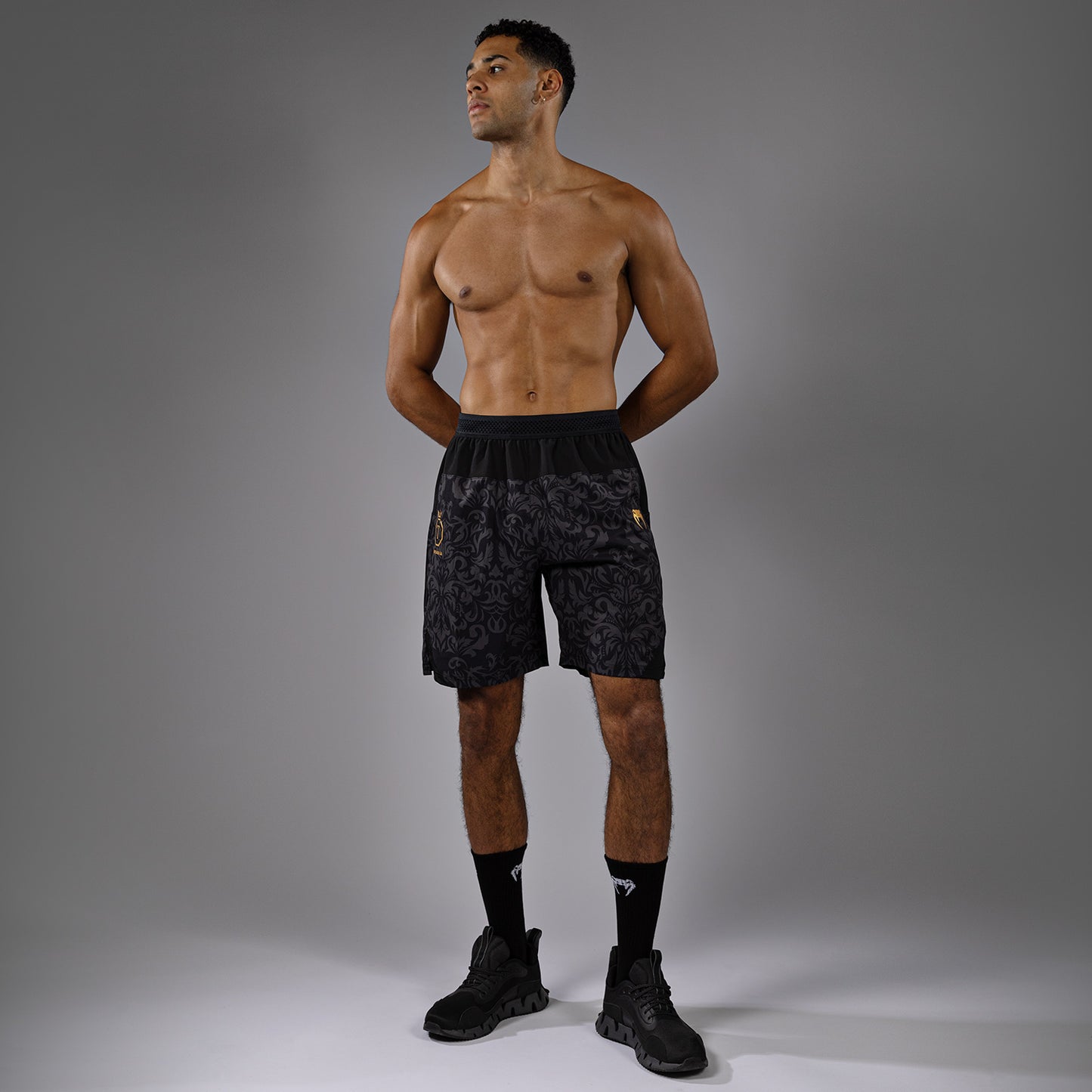Short d'Entraînement Venum x Topuria Unmatched Edition - Noir/Doré - product-type_Shorts de training