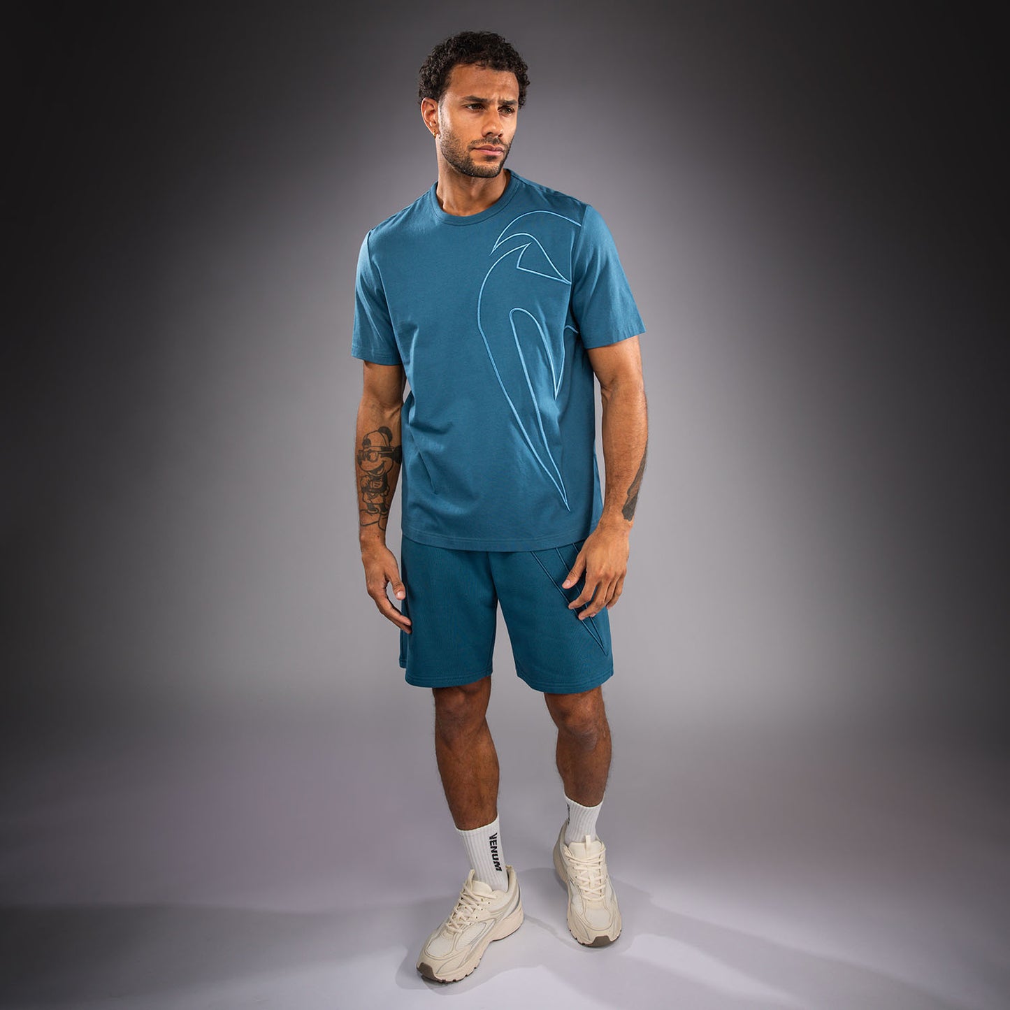 T-shirt en Coton Venum Giant 3D - Bleu Océan
