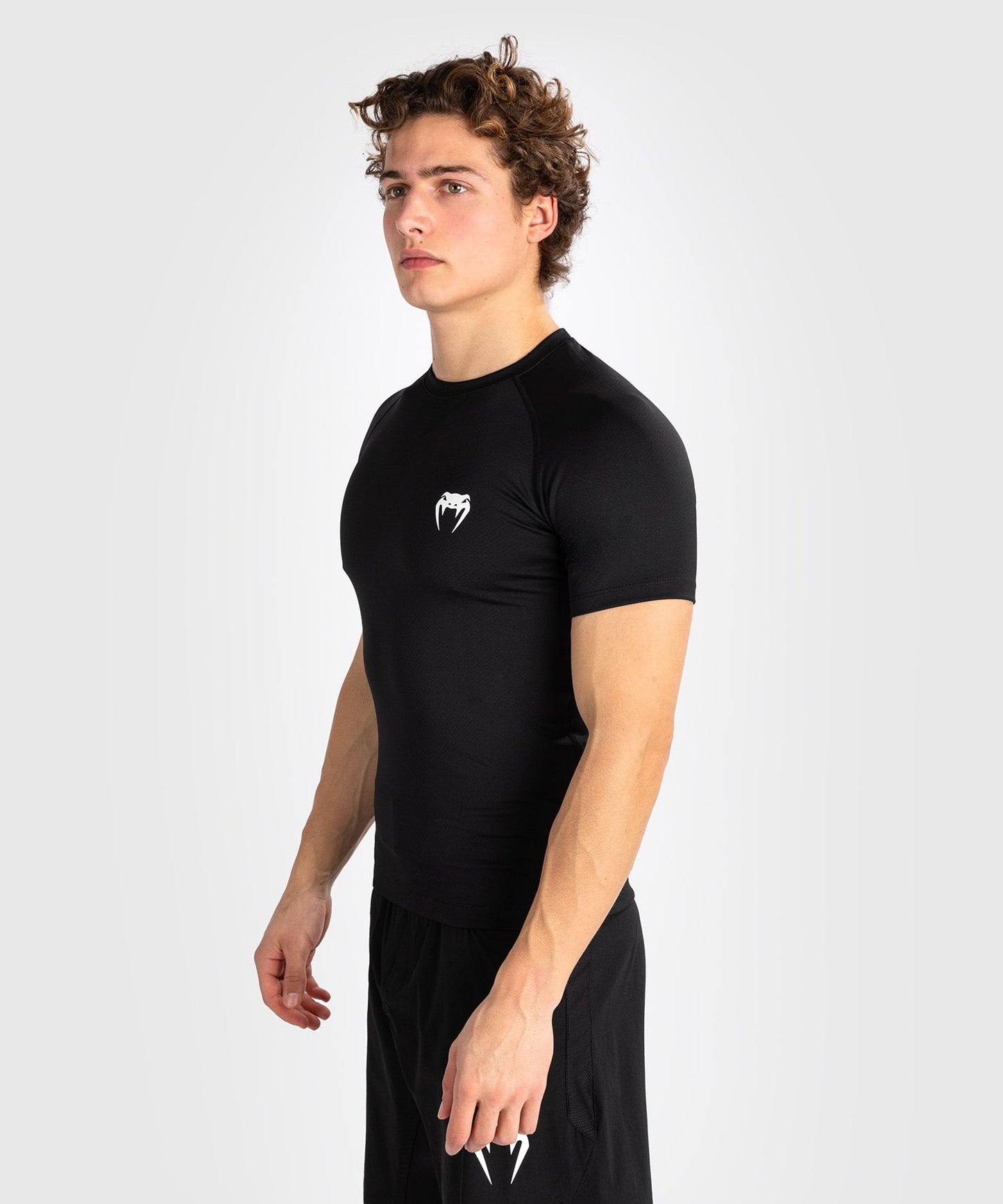 Rashguard à manches courtes pour hommes Venum Contender - Noir/Blanc - Shorts de compression