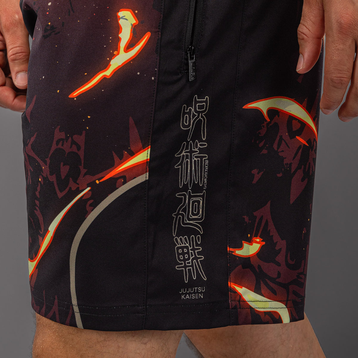 Short de d'Entraînement Sukuna Jujutsu Kaisen x Venum – Noir/Beige