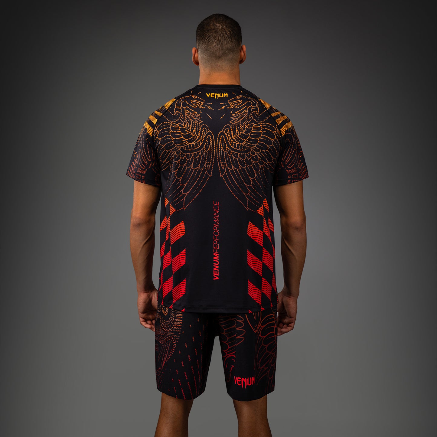 T-shirt Dry-Tech Venum Quetzal Fury - Noir/Rouge Fury/Mandarine