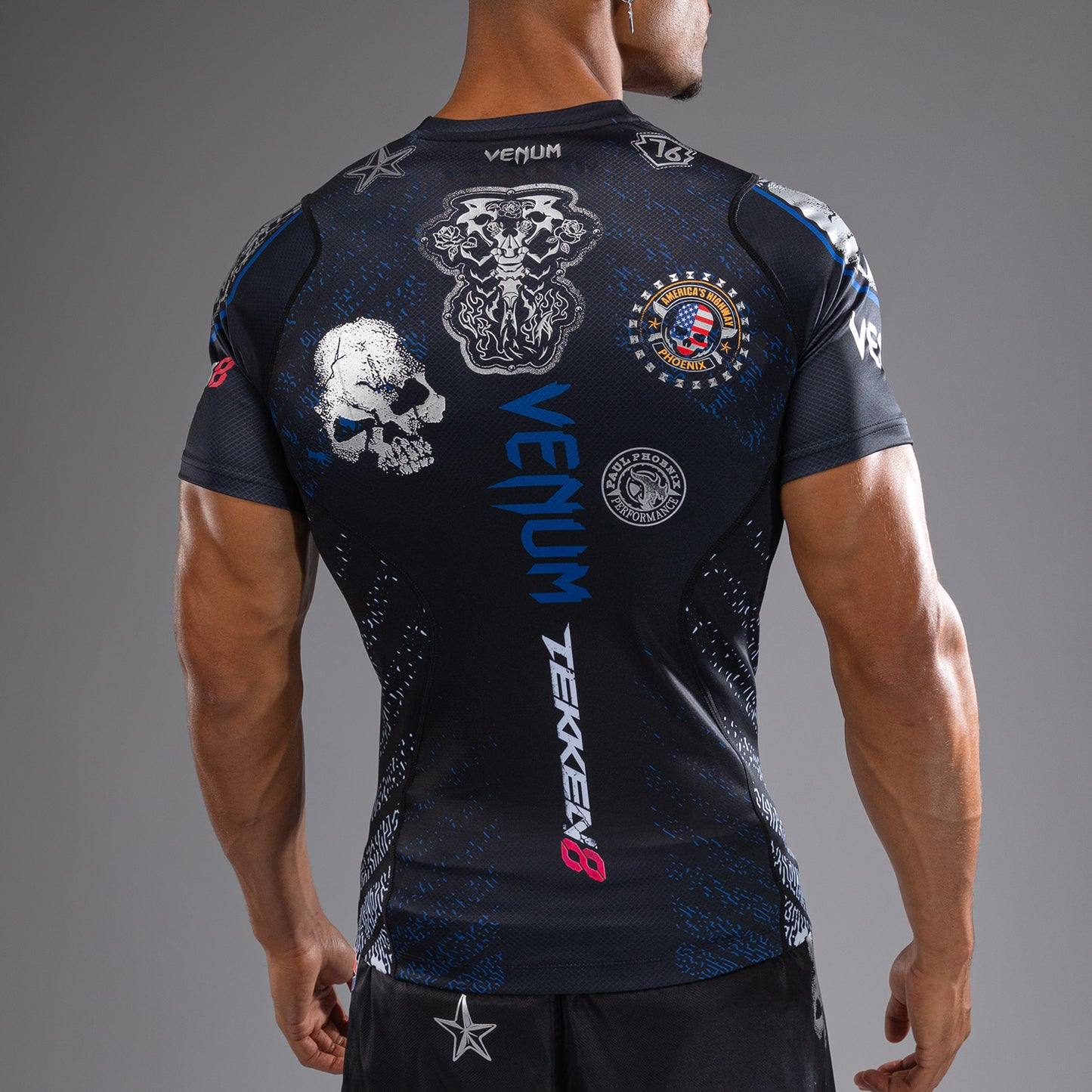 Rashguard Venum x TEKKEN 8 - Paul Phoenix - Noir/Bleu - product-type_T-Shirts de Compression