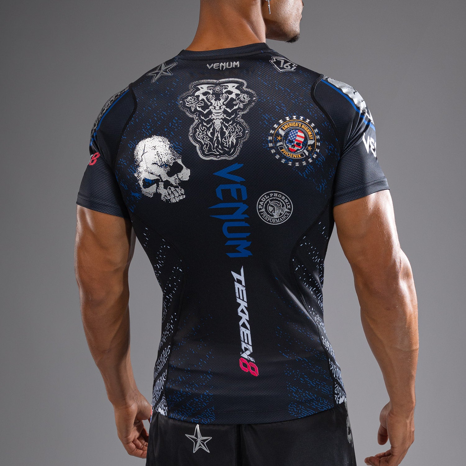 Rashguard Venum x TEKKEN 8 - Paul Phoenix - Noir/Bleu - product-type_T-Shirts de Compression