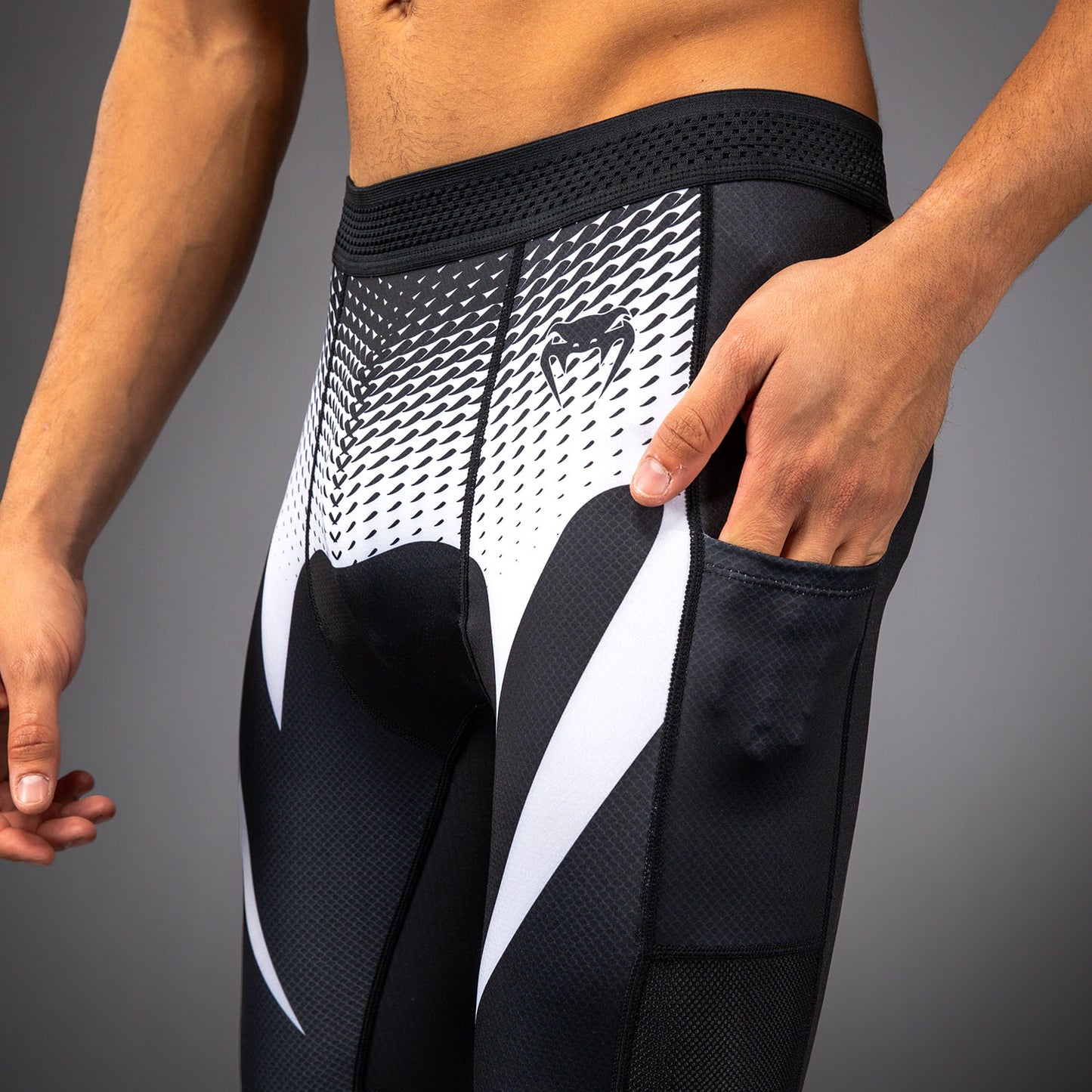 Pantalon de Compression Venum No Gi - Noir/Blanc