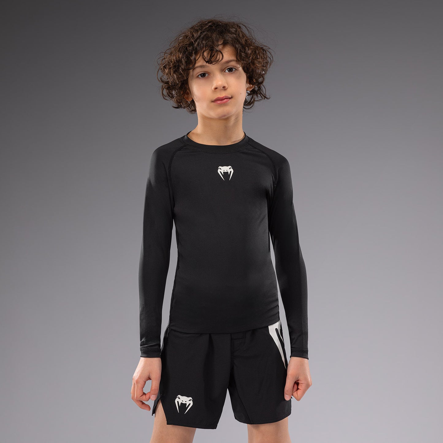 Rashguards Manches Longues pour Enfants Venum Contender - Noir - product-type_T-Shirts de Compression