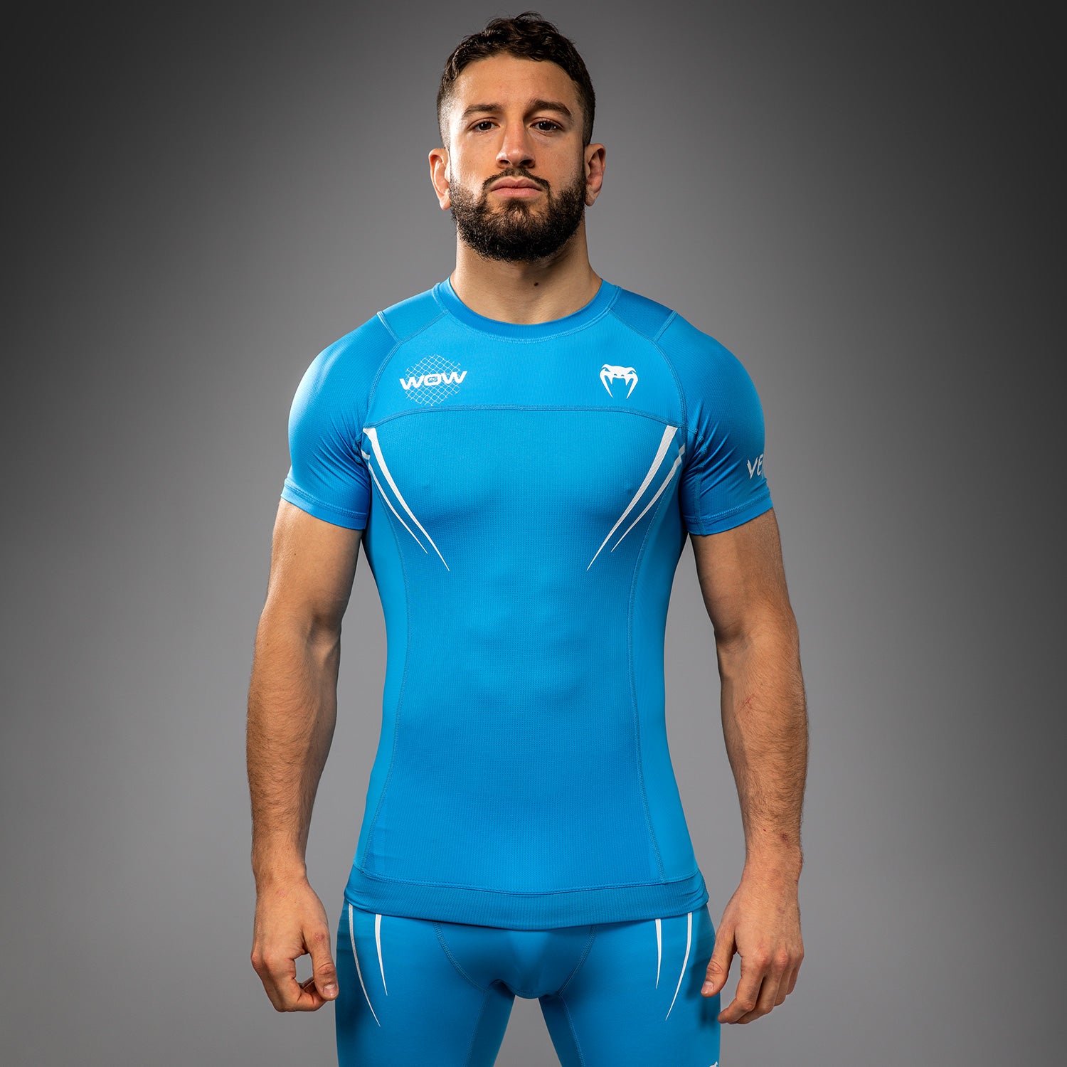 Rashguard manches courtes Venum x WOW FC - Bleu - product-type_T-Shirts de Compression