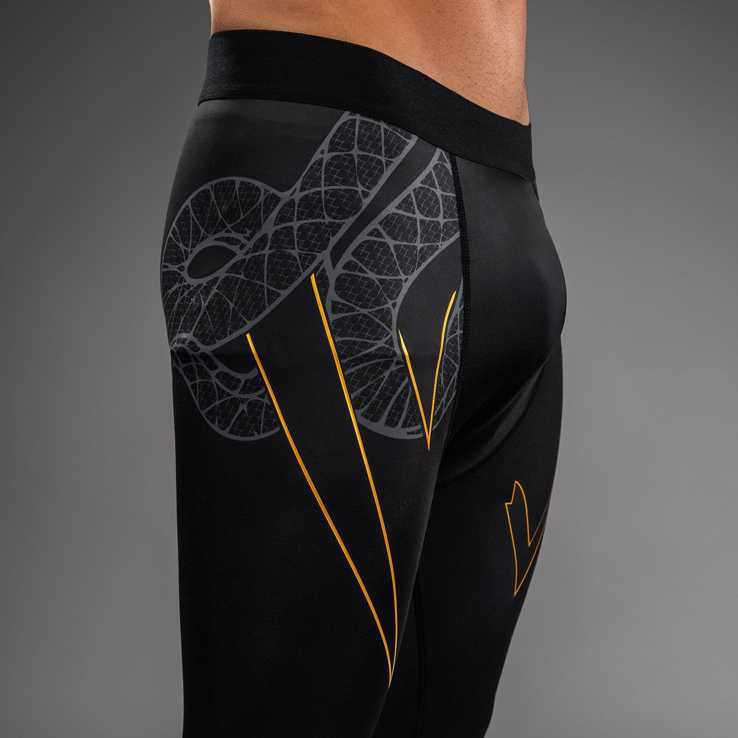 Pantalon de Compression Venum Serpenti – Noir/Argent/Or - product-type_Pantalons de Compression