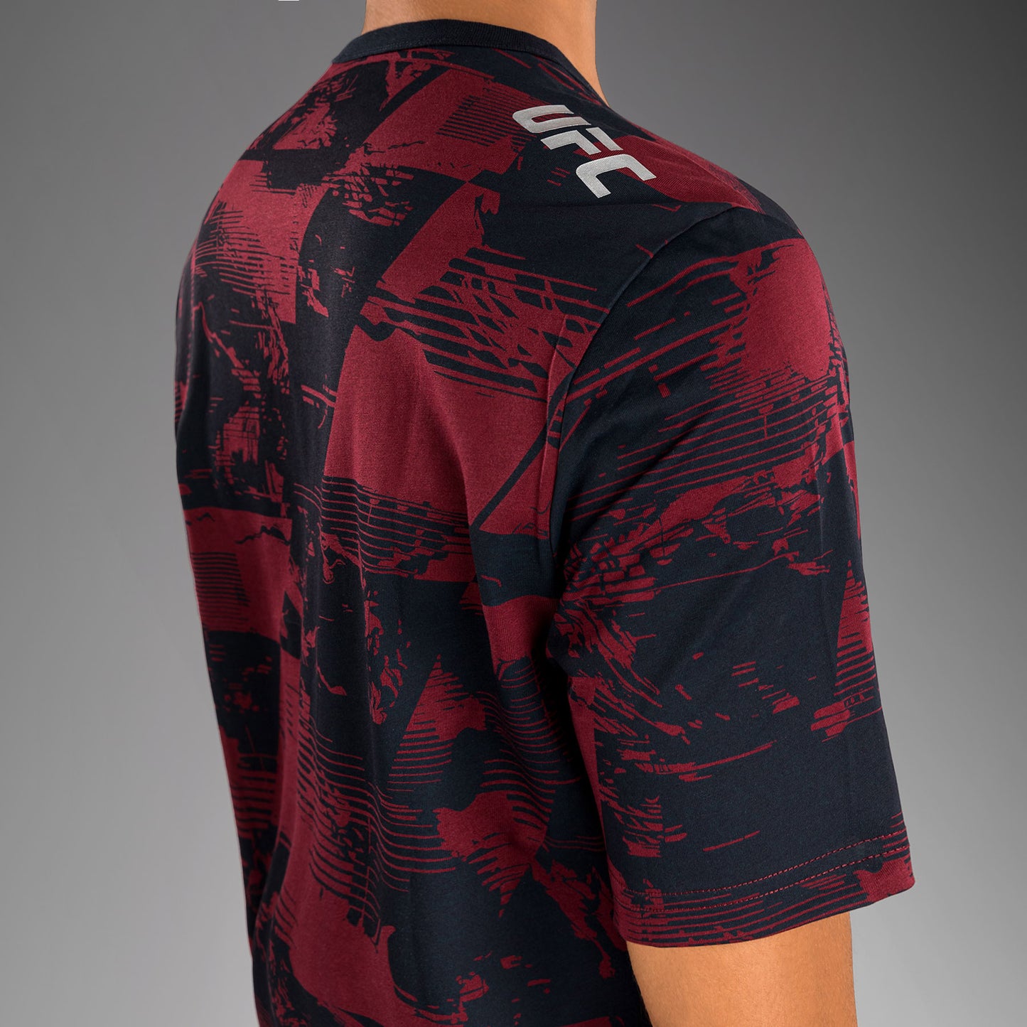 T-shirt manches courtes Femme UFC Zenith by Venum Authentic Fight Week - Bleu marine/Bordeaux/Argent