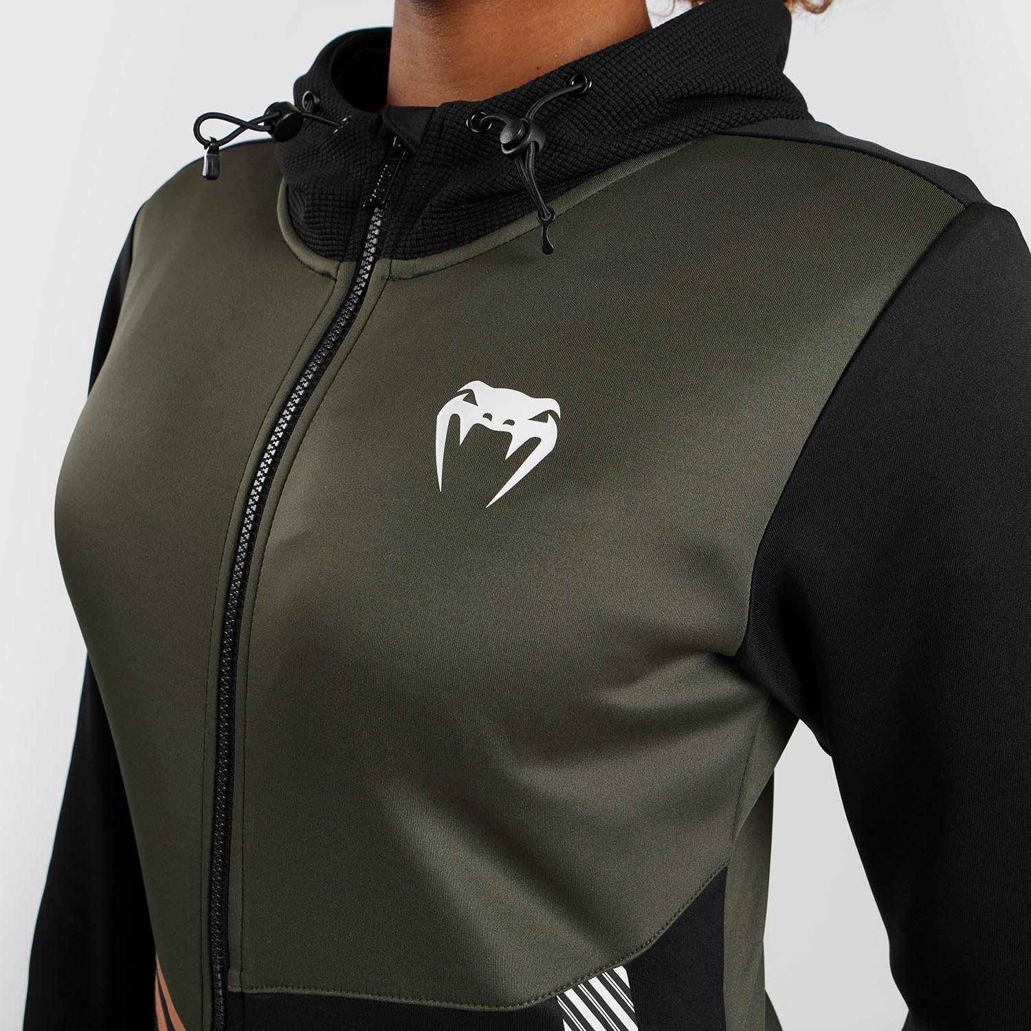 Sweatshirt zippé à capuche pour Femmes UFC Adrenaline by Venum Fight Week - Kaki/Bronze - product-type_Vestes