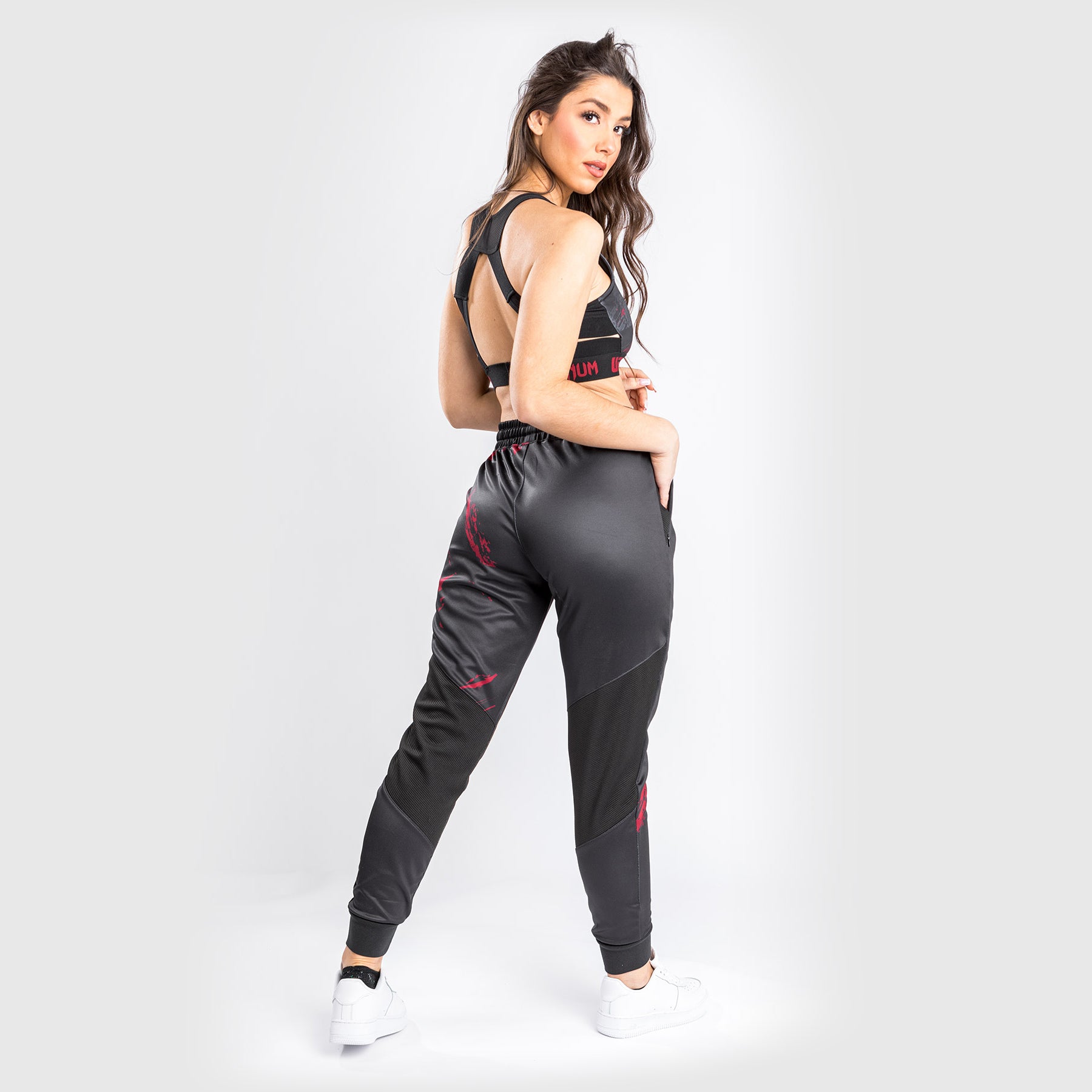 Pantalon de jogging UFC Venum Authentic Fight Week 2.0 - Pour Femmes - Noir/Rouge - product-type_Pantalons de jogging