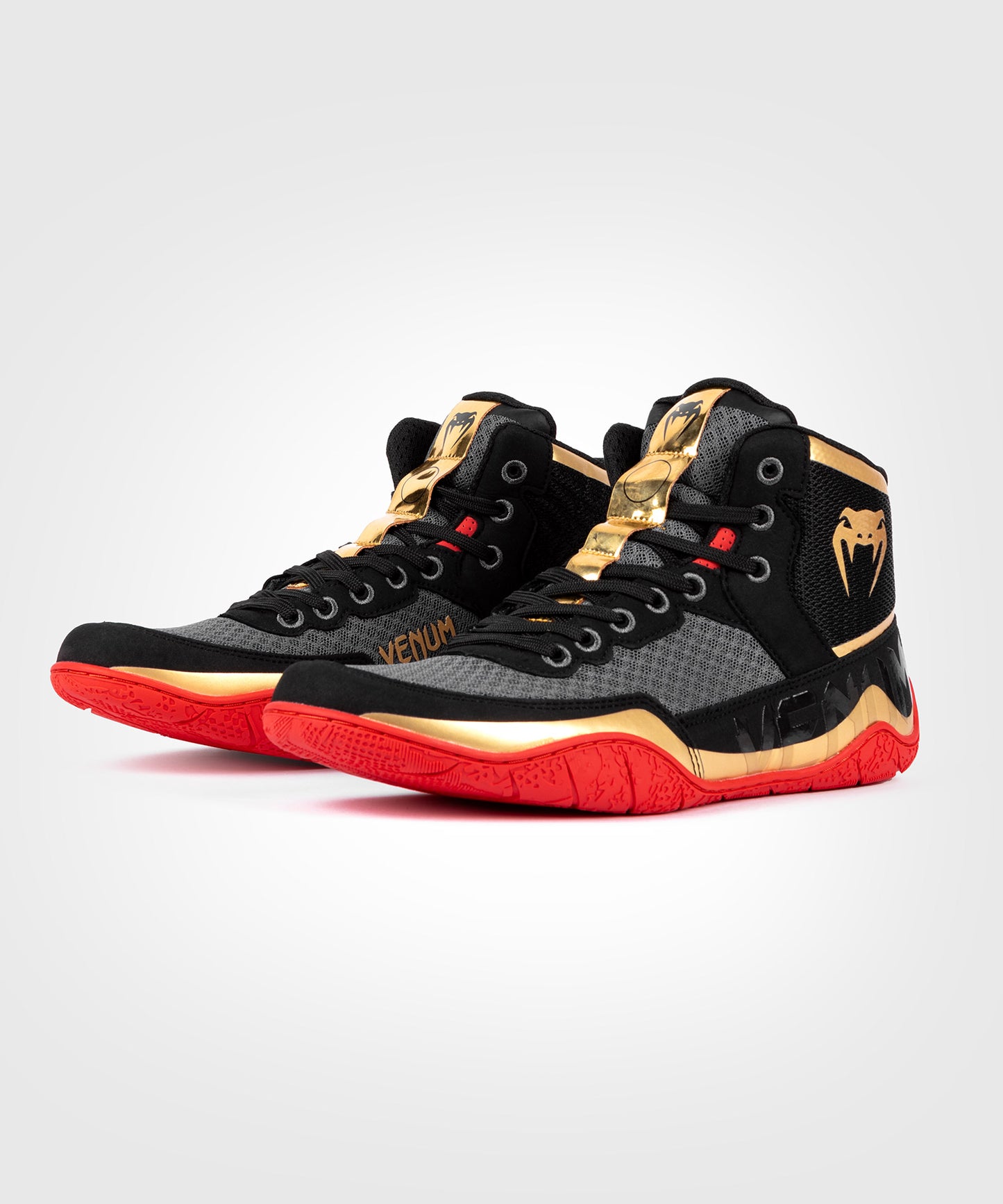 Chaussures de lutte Venum Elite - Noir/Or/Rouge - product-type_chaussures de lutte