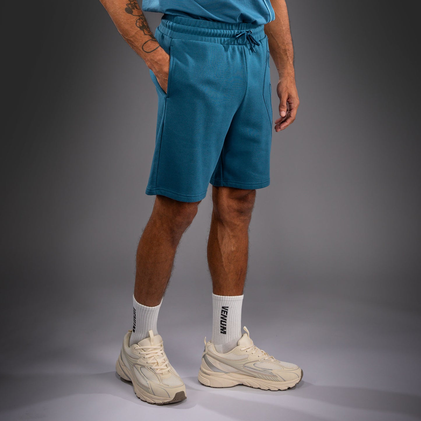 Short en Coton Venum Giant 3D - Bleu Océan