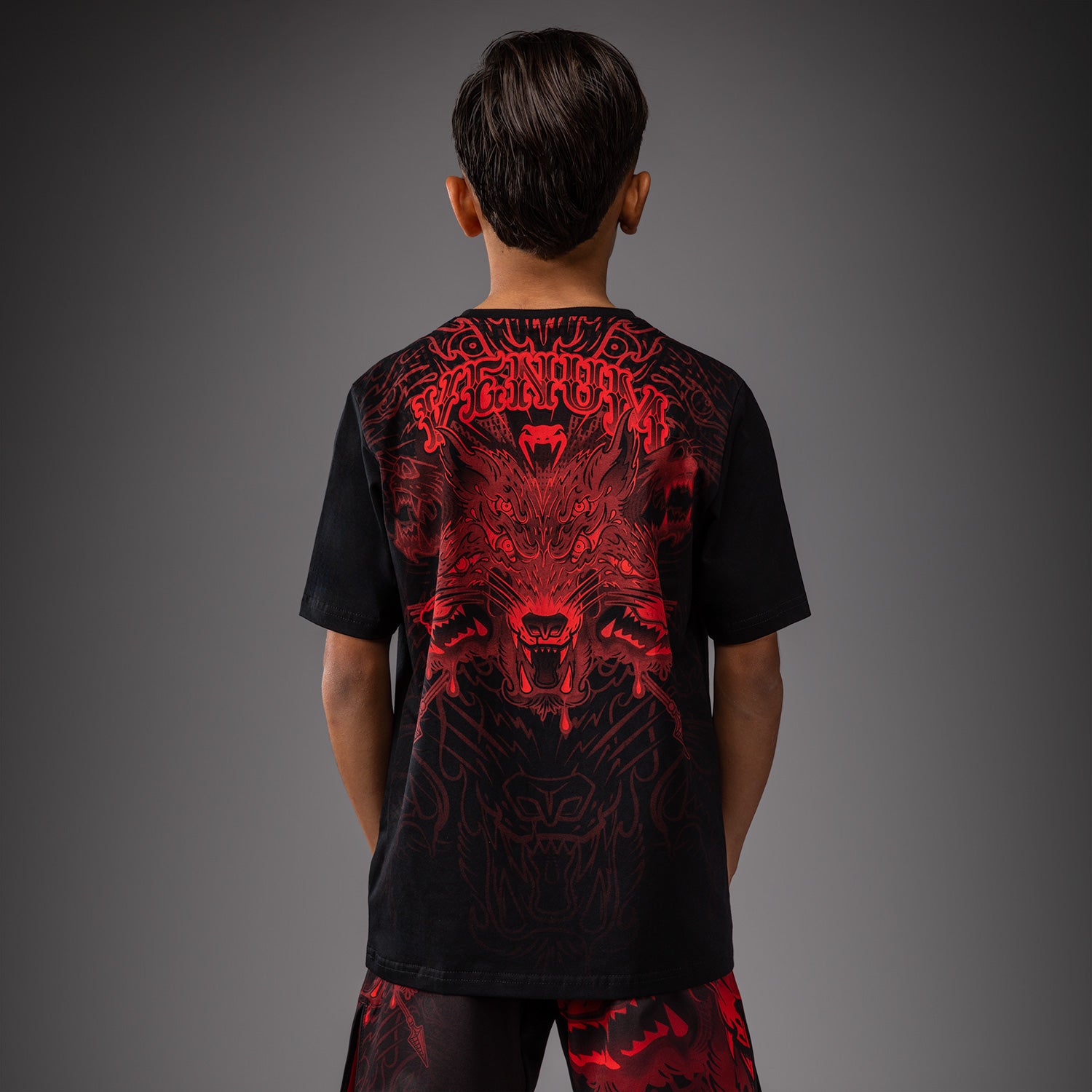T-shirt Pour Enfants Venum Wolf Atak – Noir/Rouge - product-type_T-Shirts