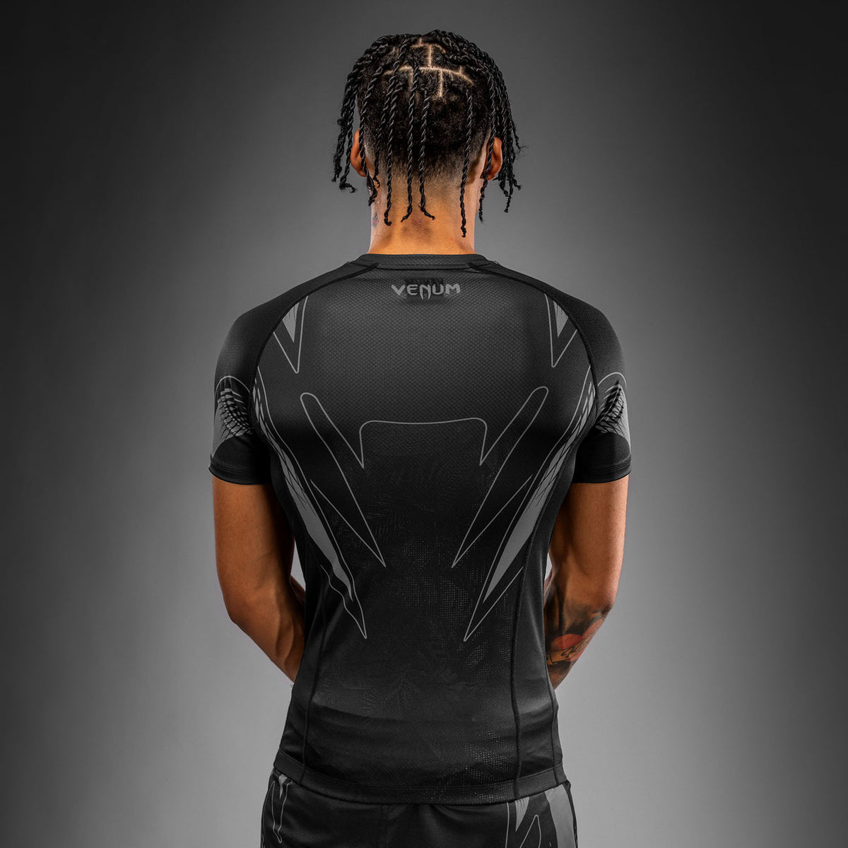 Rashguard à manches courtes Venum Amazonia Reborn - Noir/Gris