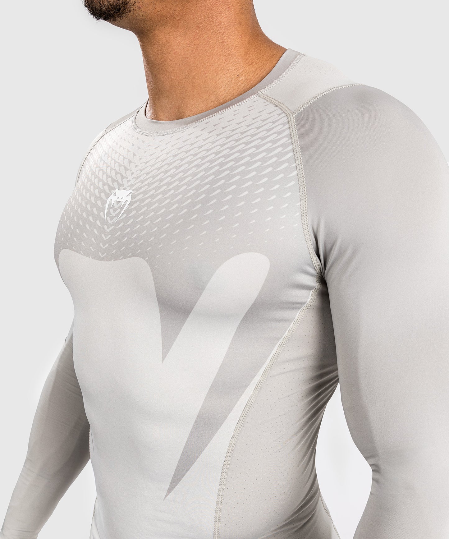 Rashguard à Manches Longues pour Hommes Venum Attack - Sable - T-shirts de compression